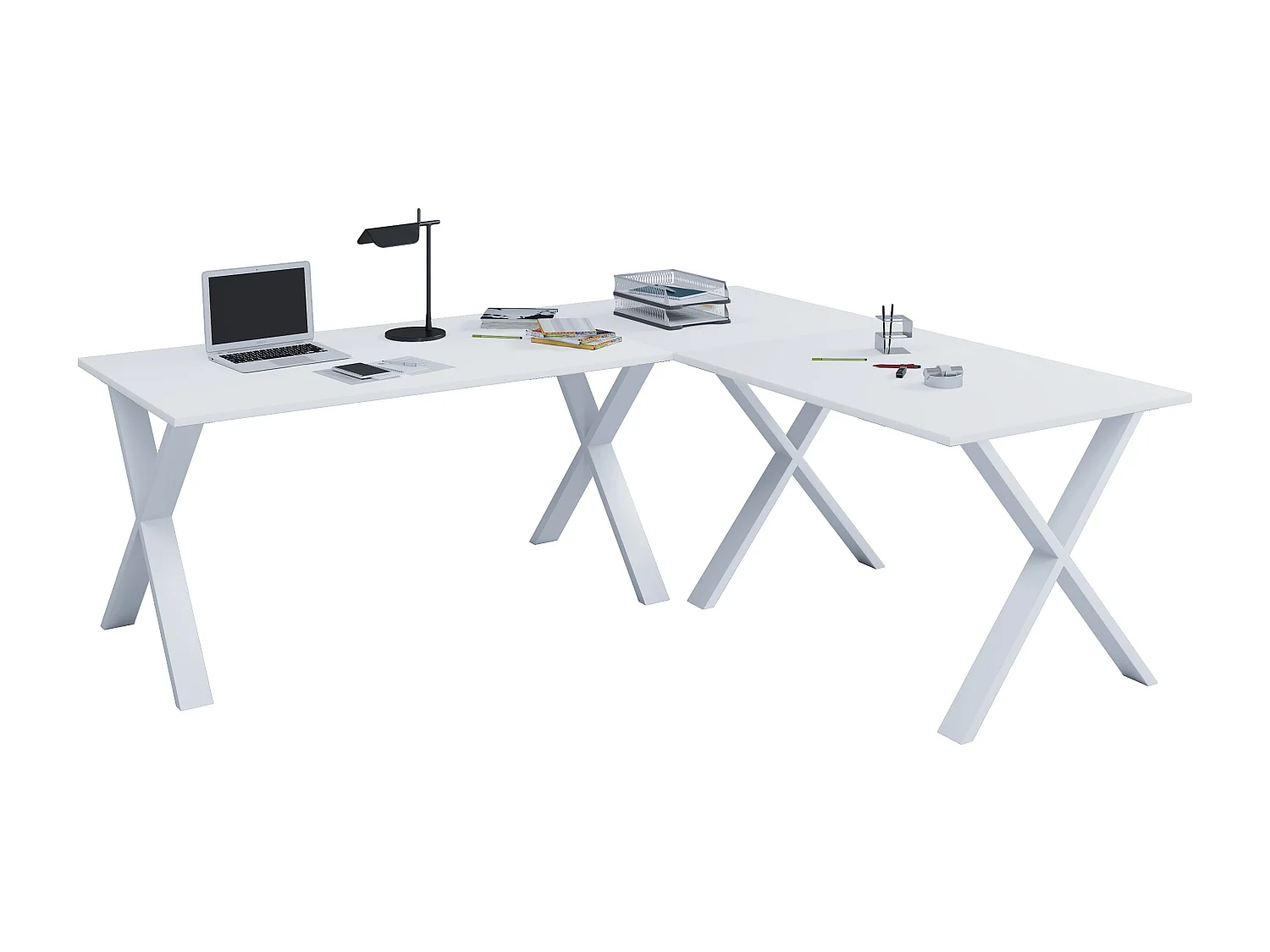 Desk Lona White / White H. 76 x W. 190 x D. 160 cm