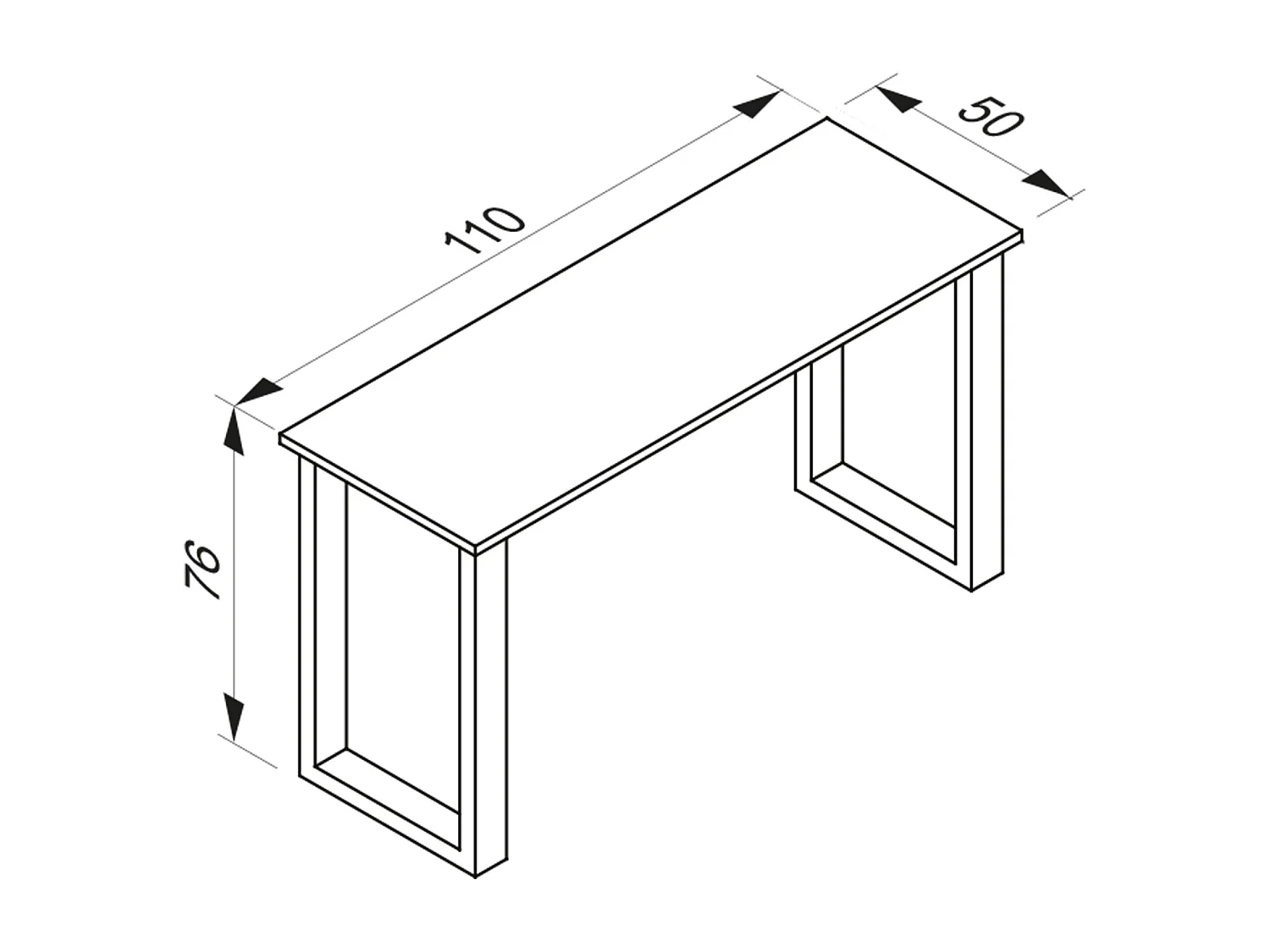 Tavolo ufficio scrivania 110x50 Lona U