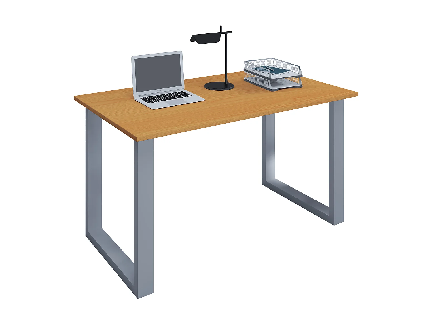 Desk Lona Silver / Beech H. 76 x W. 140 x D. 50 cm