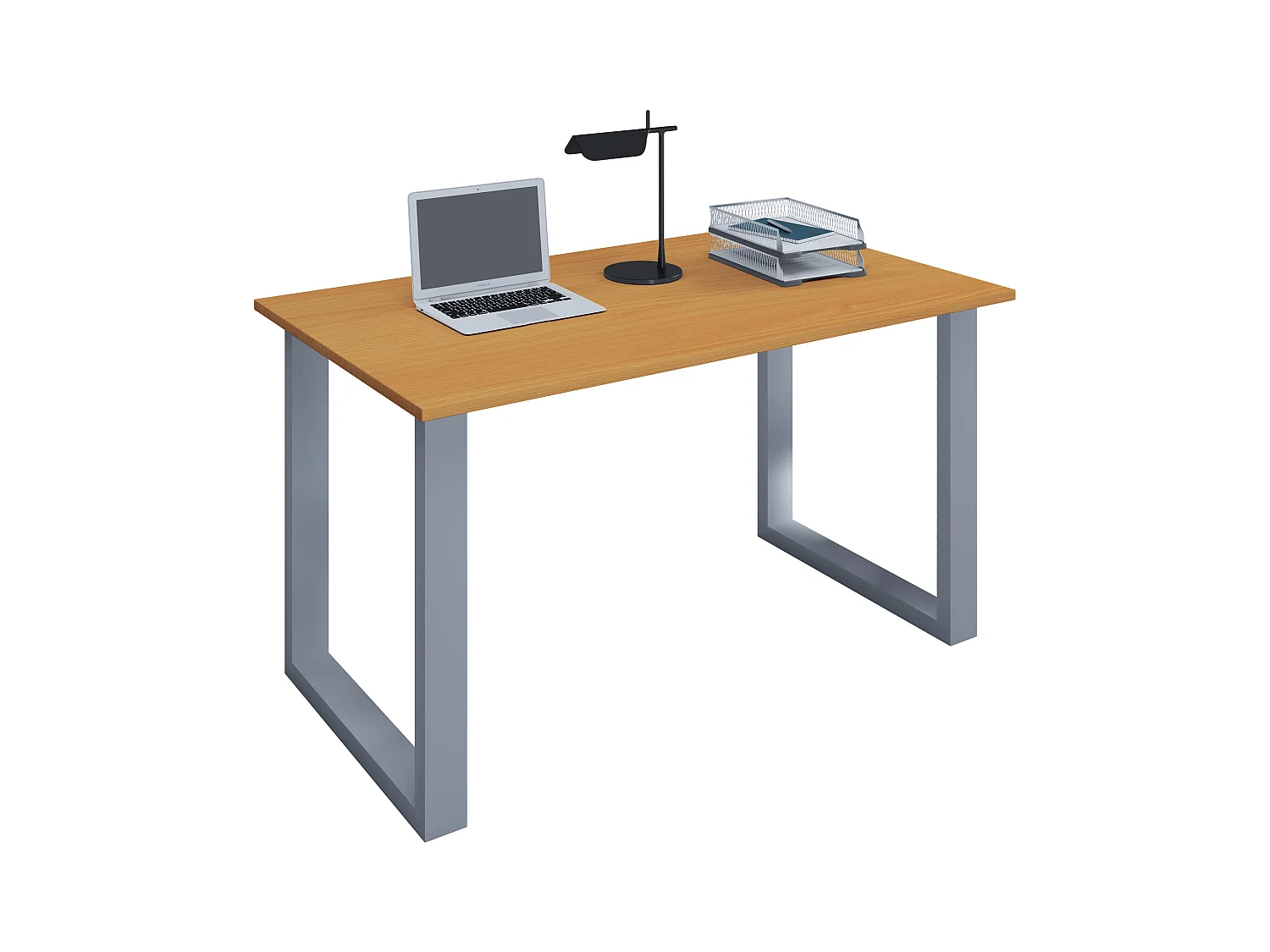 Desk Lona Silver / Beech H. 76 x W. 140 x D. 50 cm