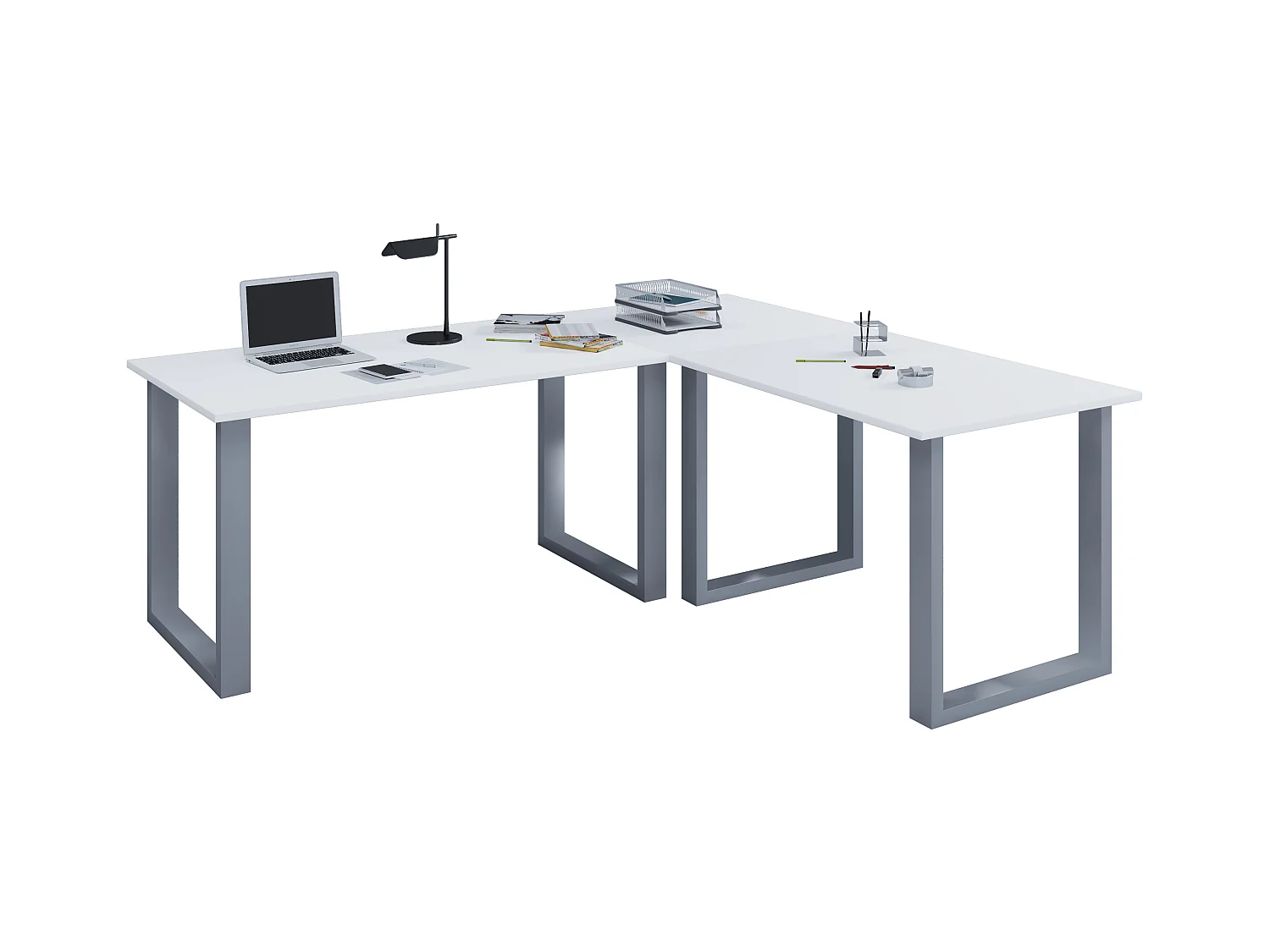 Scrivania in legno Lona 50 U argento