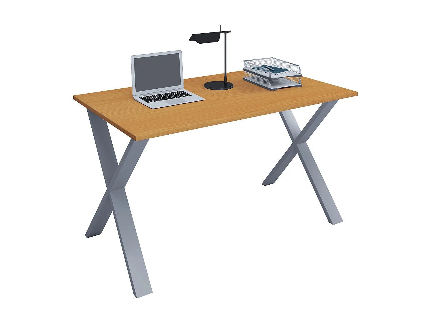 Desk Lona Silver / Beech H. 76 x W. 80 x D. 50 cm