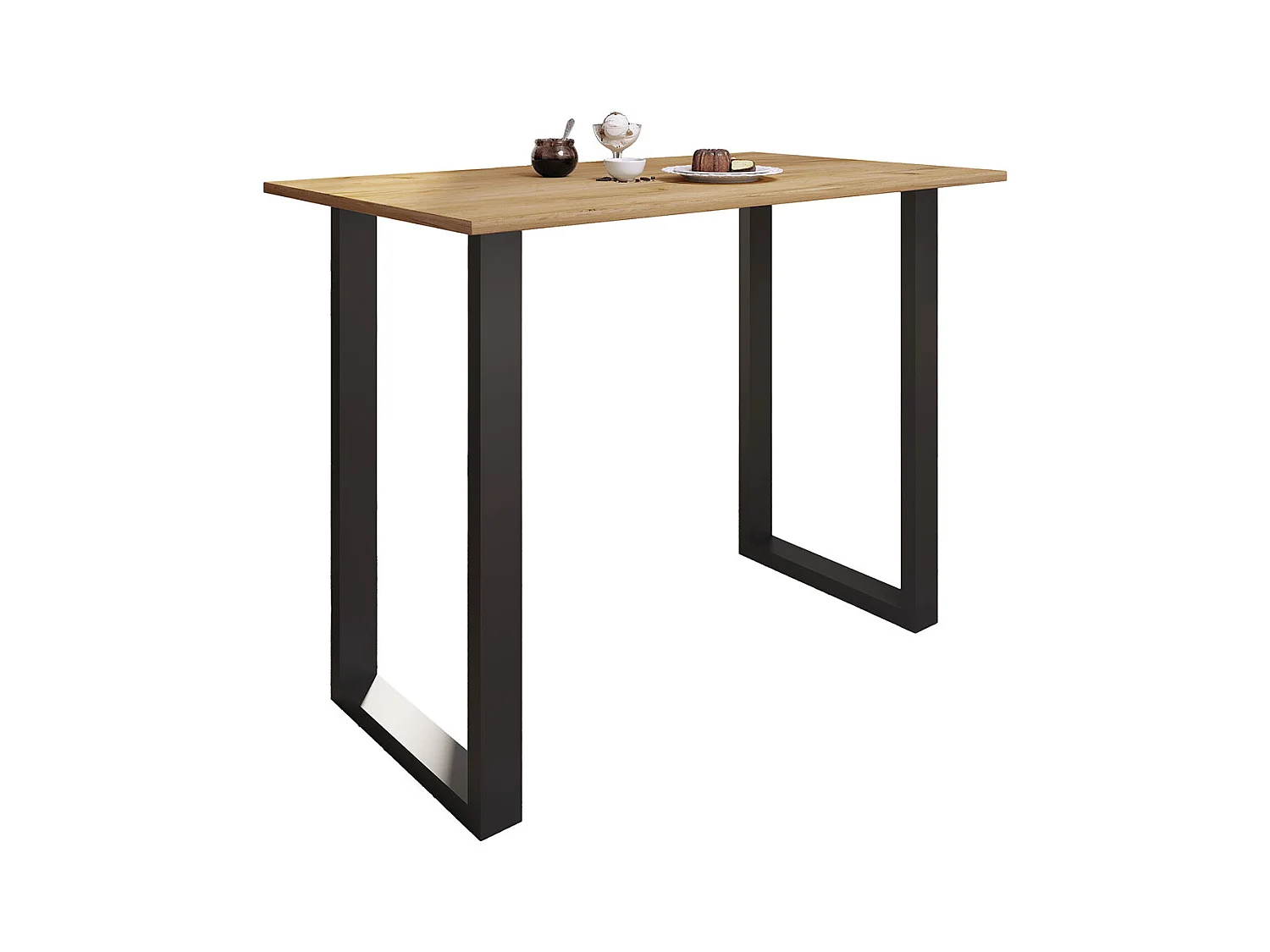 Barbecue Xona Black / Honey oak H. 102 x W. 140 x D. 80 cm