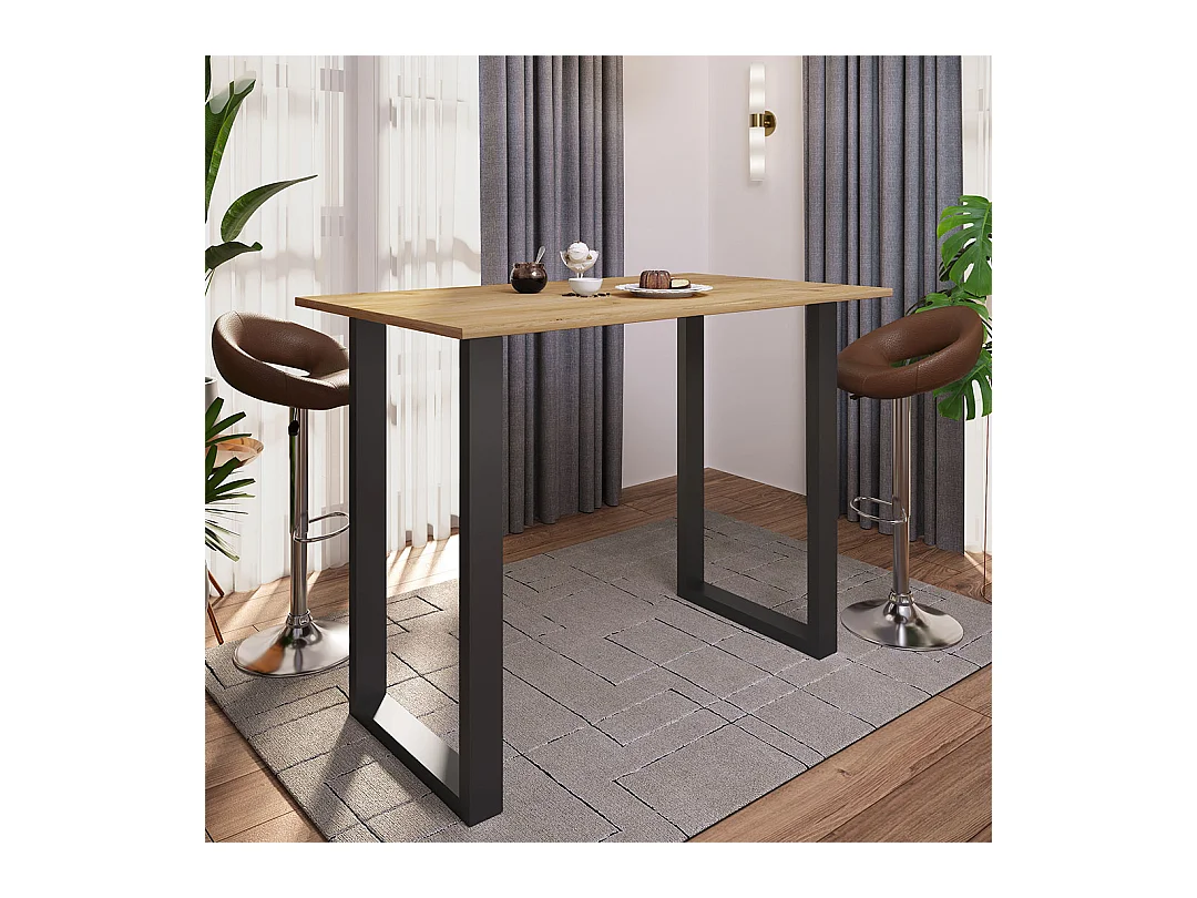 Barbecue Xona Black / Honey oak H. 102 x W. 140 x D. 80 cm