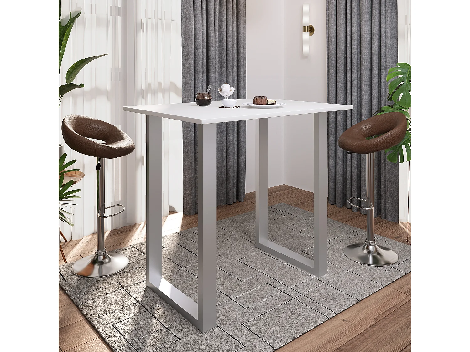 Barbecue Xona Silver / White H. 102 x W. 110 x D. 80 cm