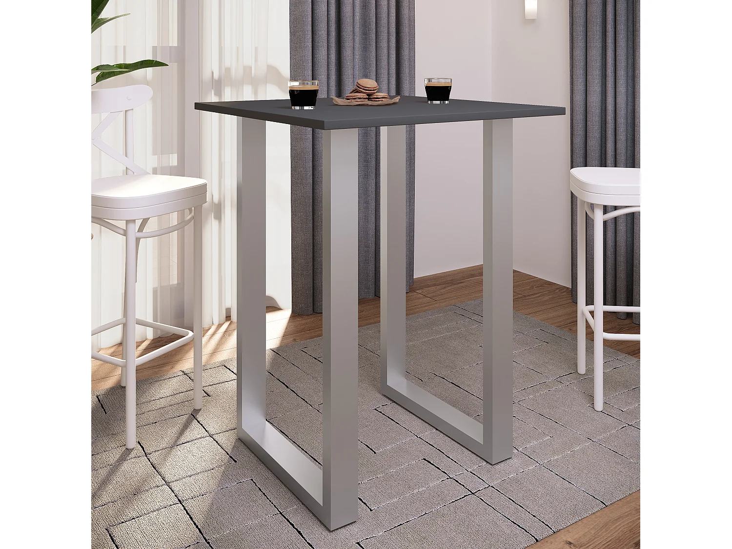 Barbecue Xona Silver / Anthracite H. 102 x W. 80 x D. 50 cm