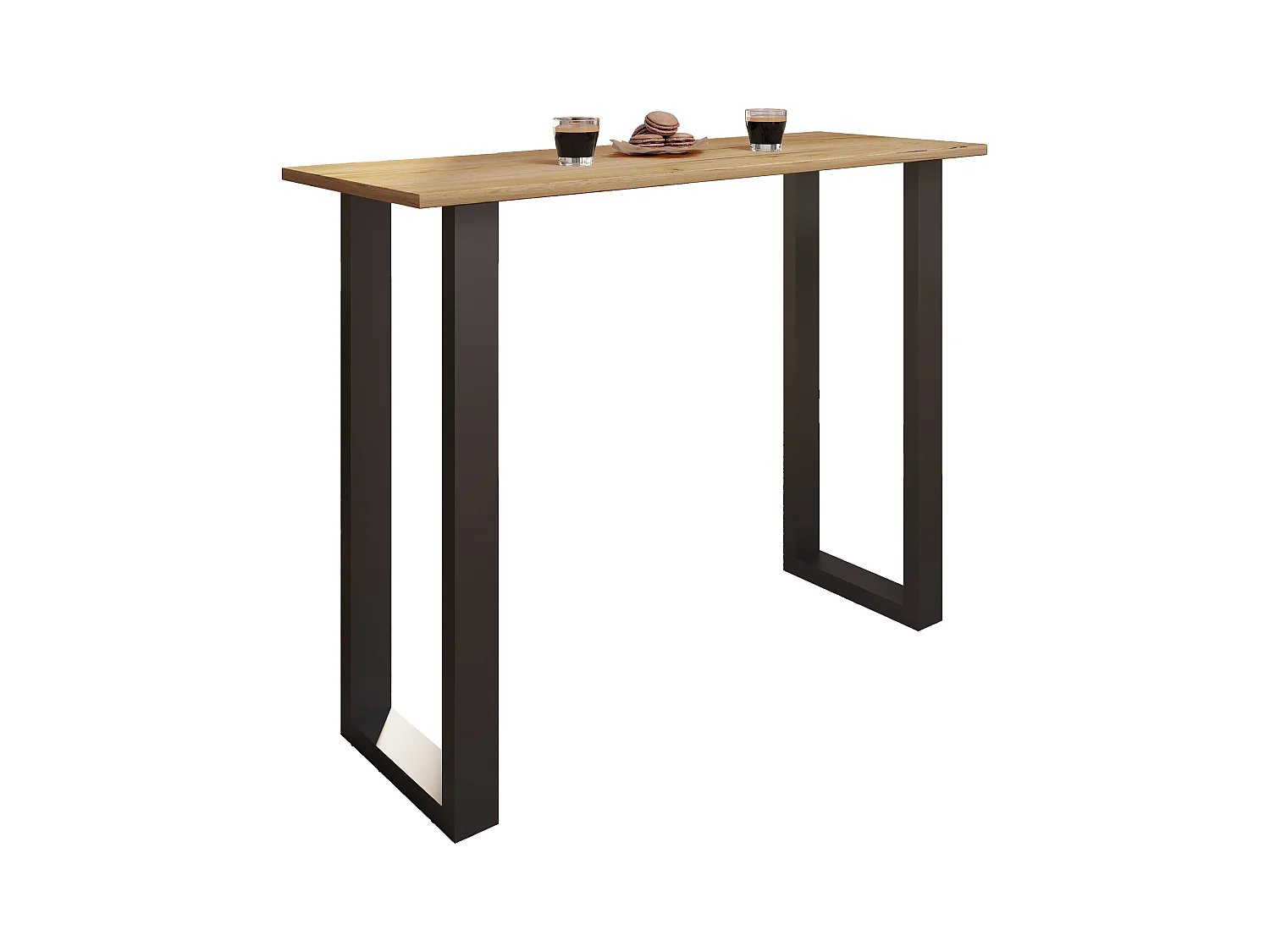Barbecue Xona Black / Honey oak H. 102 x W. 140 x D. 50 cm
