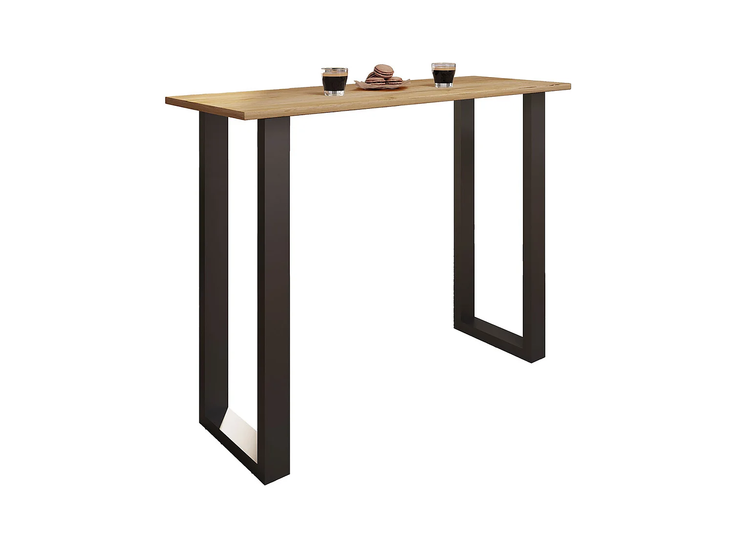 Barbecue Xona Black / Honey oak H. 102 x W. 140 x D. 50 cm
