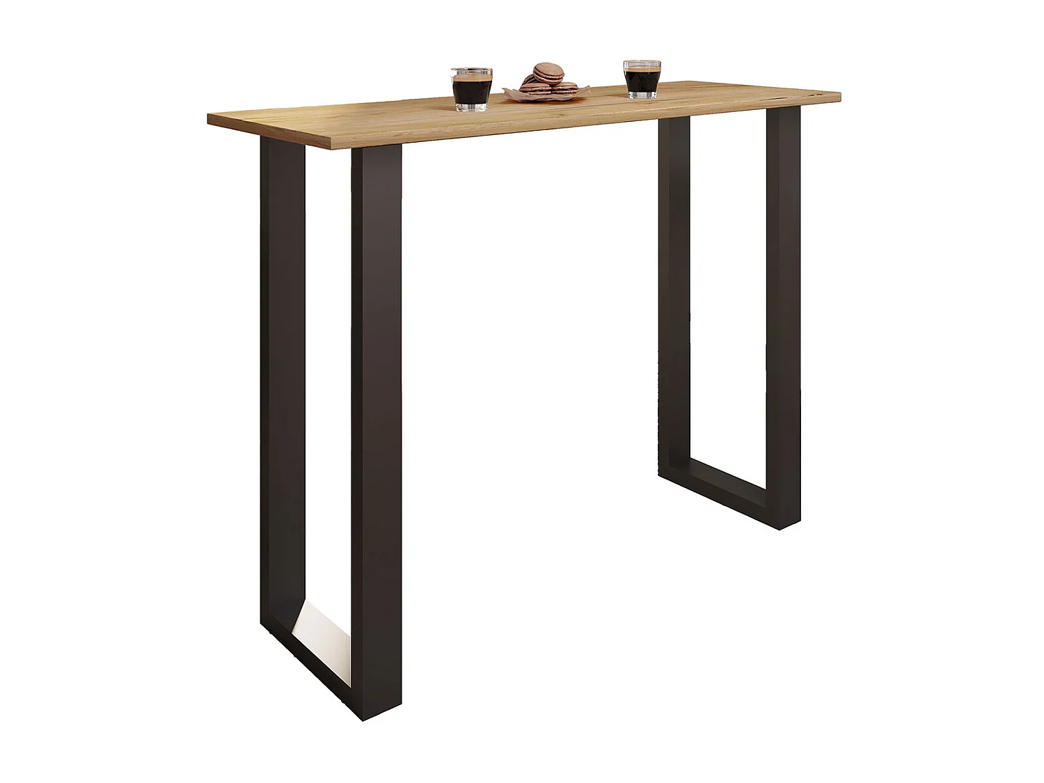 Barbecue Xona Black / Honey oak H. 102 x W. 140 x D. 50 cm