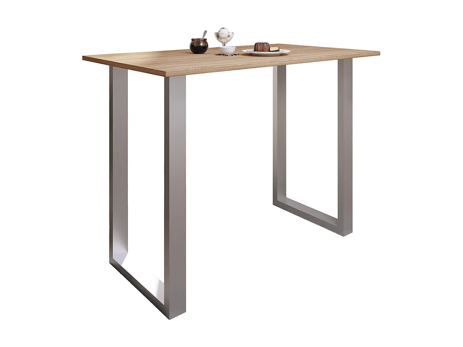 Barbecue Xona Silver / Sonoma oak H. 102 x W. 140 x D. 80 cm