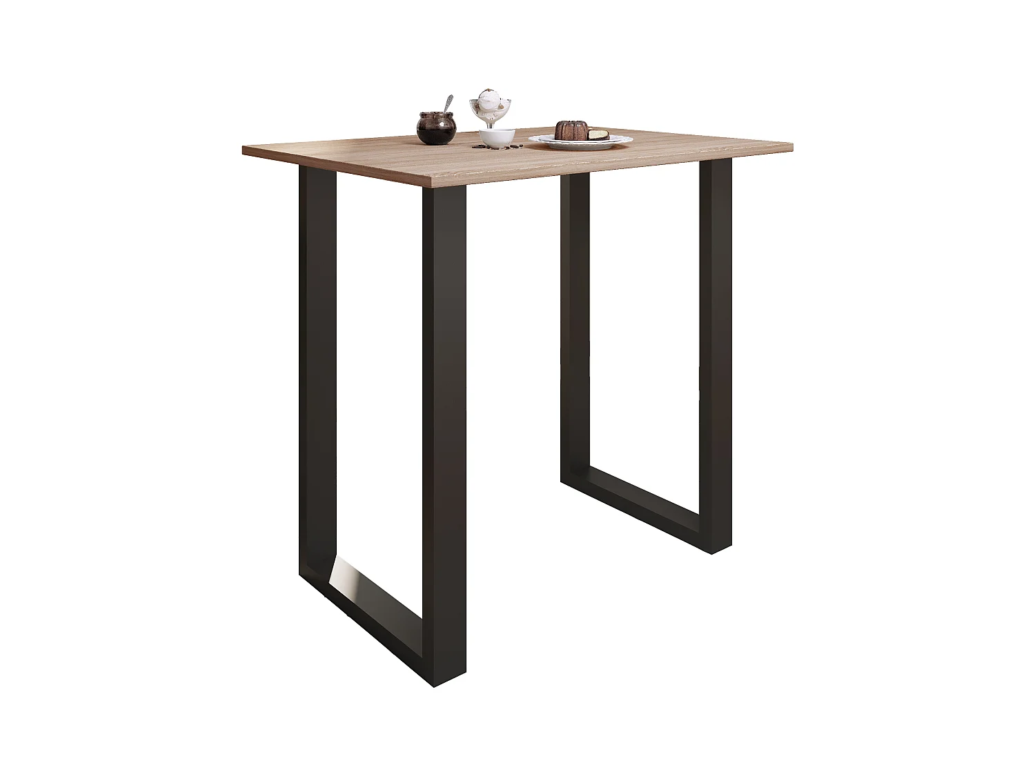 Barbecue Xona Black / Sonoma oak H. 102 x W. 110 x D. 80 cm