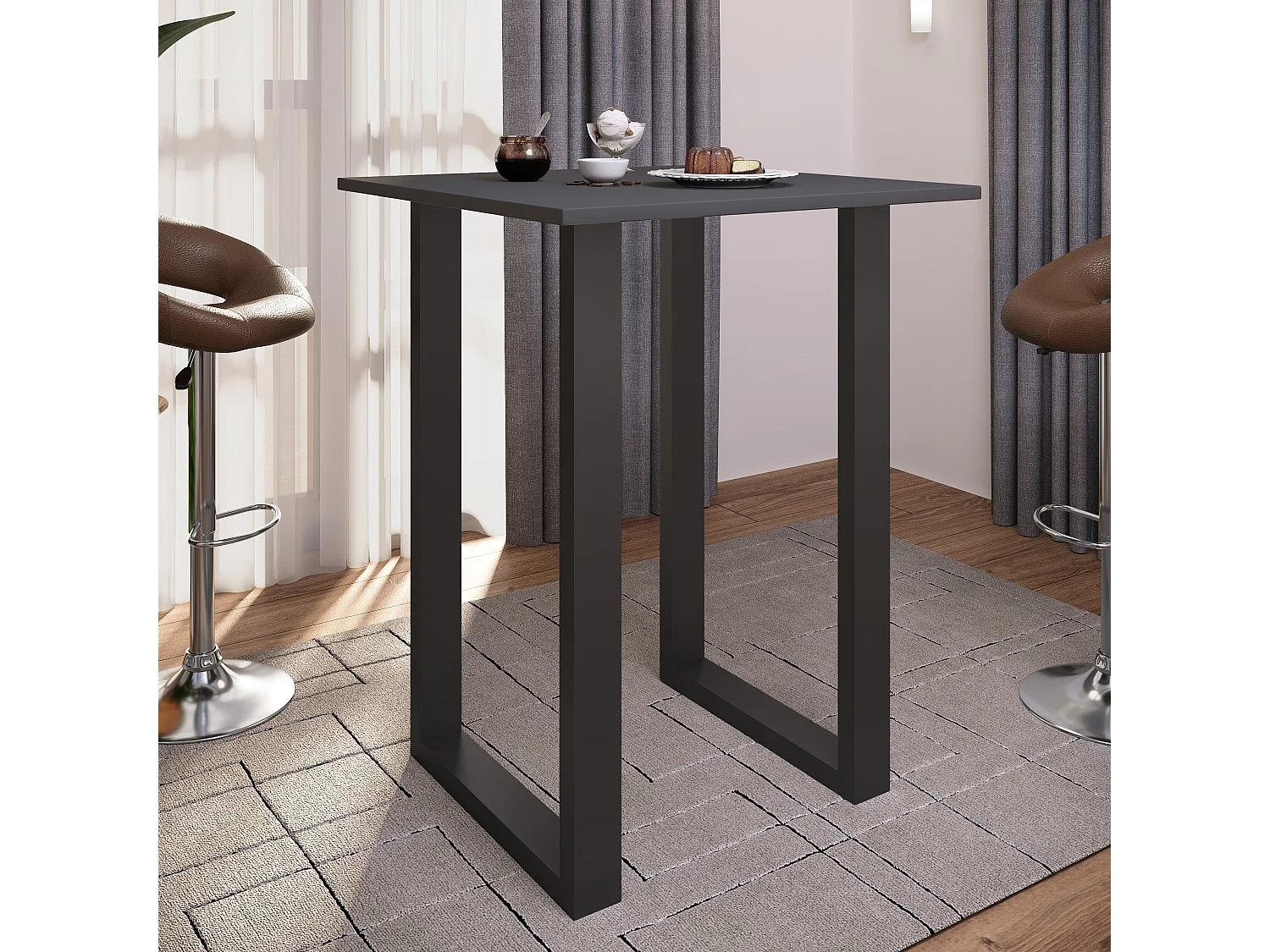 Barbecue Xona Black / Anthracite H. 102 x W. 80 x D. 80 cm