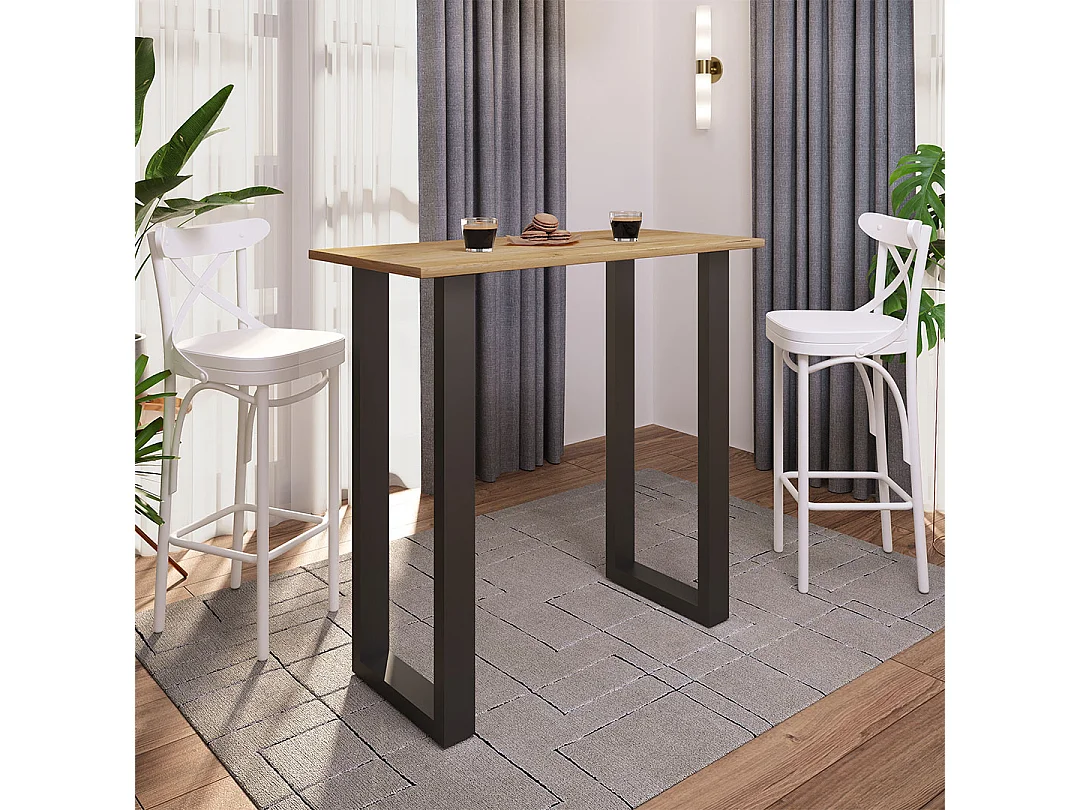 Barbecue Xona Black / Honey oak H. 102 x W. 110 x D. 50 cm