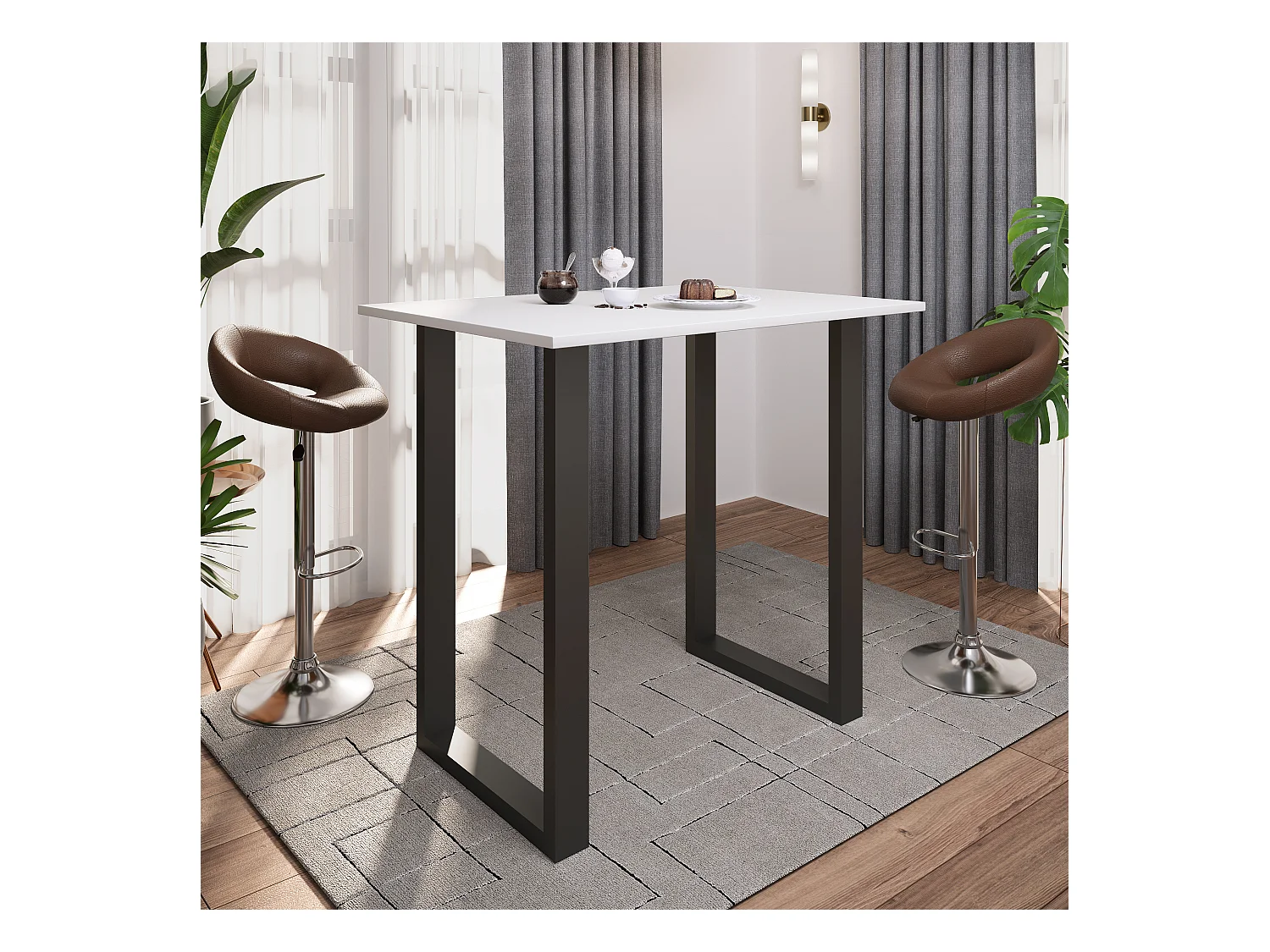 Barbecue Xona Black / White H. 102 x W. 110 x D. 80 cm