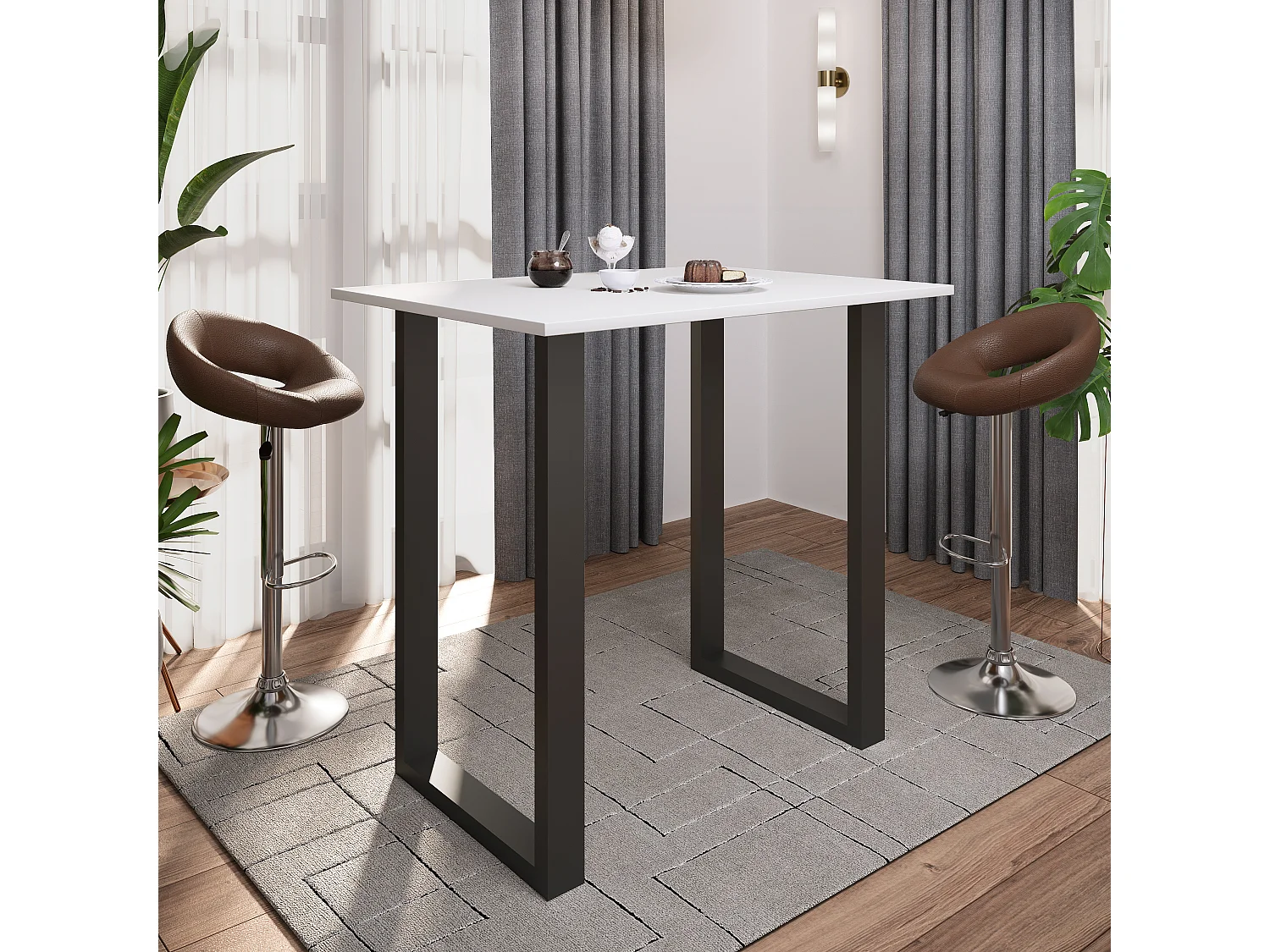 Houten bar tafel staande tafel Xona 110x80