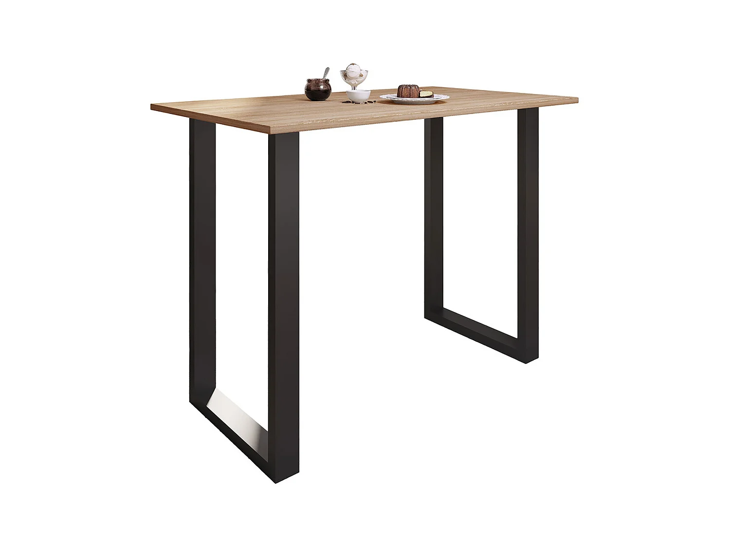 Barbecue Xona Black / Sonoma oak H. 102 x W. 140 x D. 80 cm