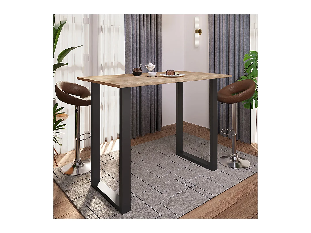 Barbecue Xona Black / Sonoma oak H. 102 x W. 140 x D. 80 cm