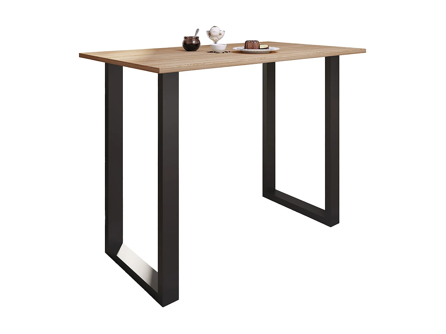 Barbecue Xona Black / Sonoma oak H. 102 x W. 140 x D. 80 cm