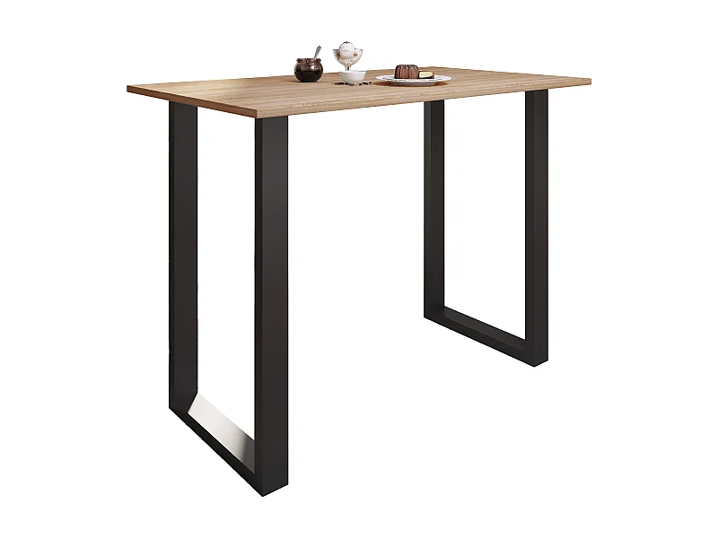 Barbecue Xona Black / Sonoma oak H. 102 x W. 140 x D. 80 cm