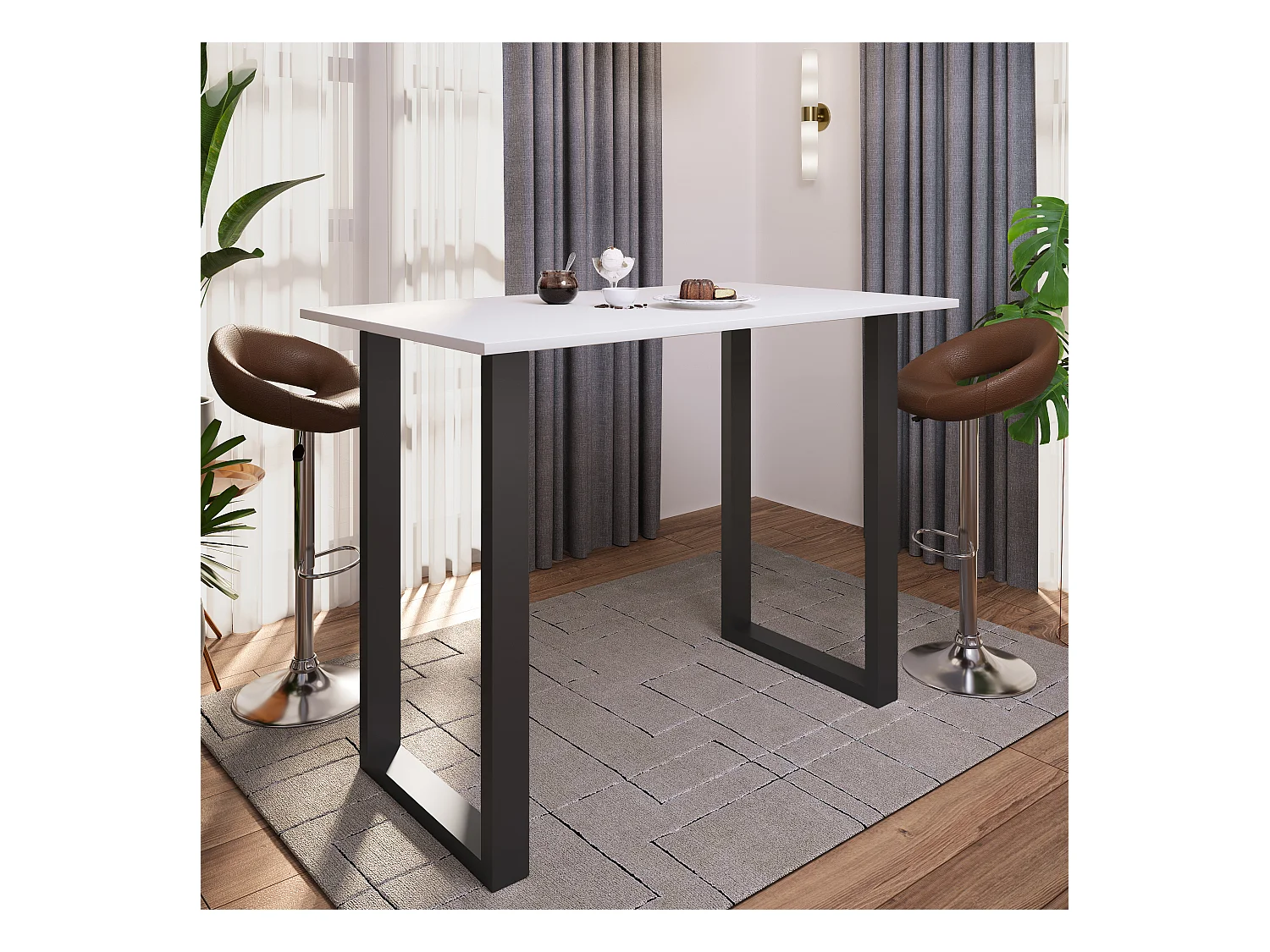 Barbecue Xona Black / White H. 102 x W. 140 x D. 80 cm