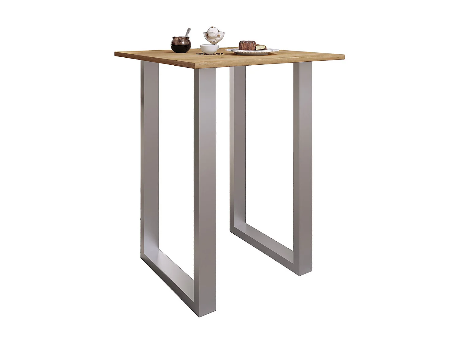 Drewniany stół stołowy stojący Xona 80x80