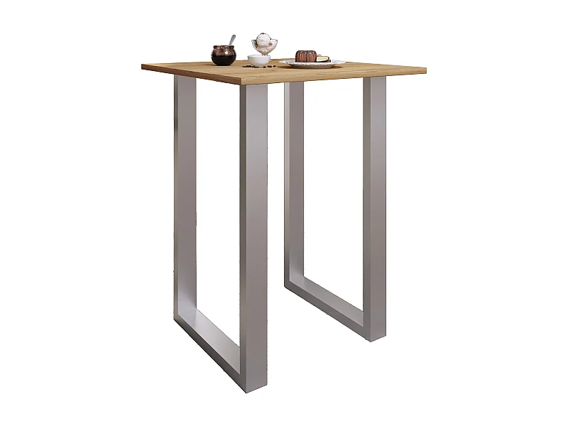 Barbecue Xona Silver / Honey oak H. 102 x W. 80 x D. 80 cm