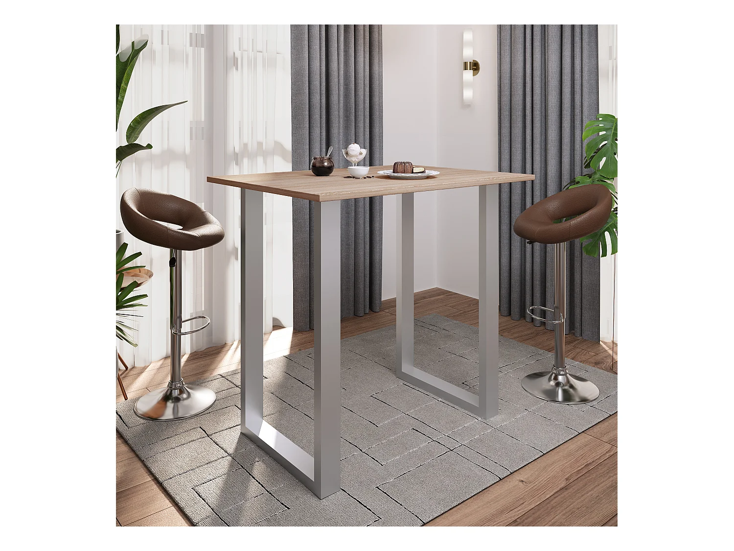 Holz Bartisch Stehtisch Tisch Tresen Xona 110x80