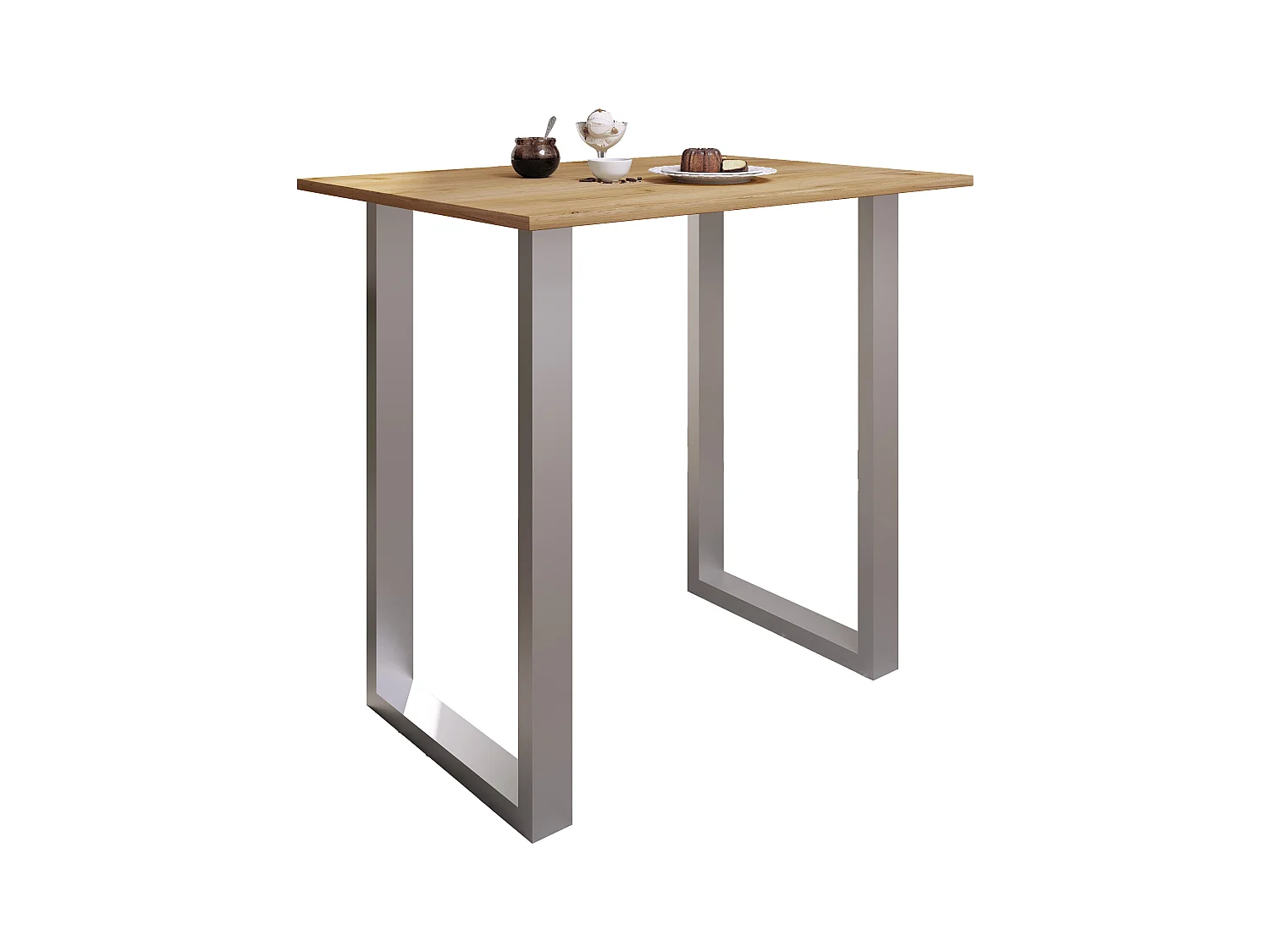 Barbecue Xona Silver / Honey oak H. 102 x W. 110 x D. 80 cm