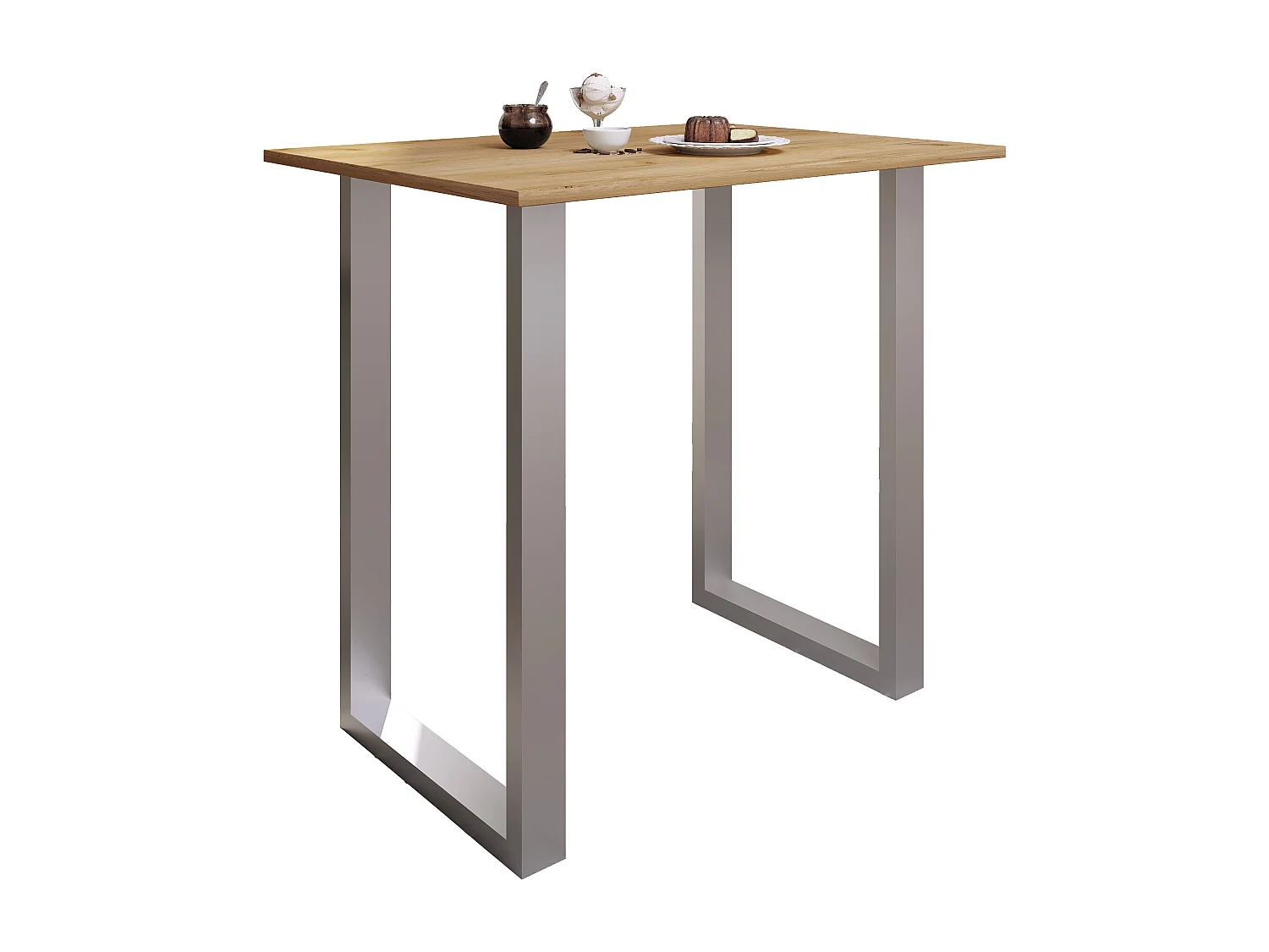 Barbecue Xona Silver / Honey oak H. 102 x W. 110 x D. 80 cm