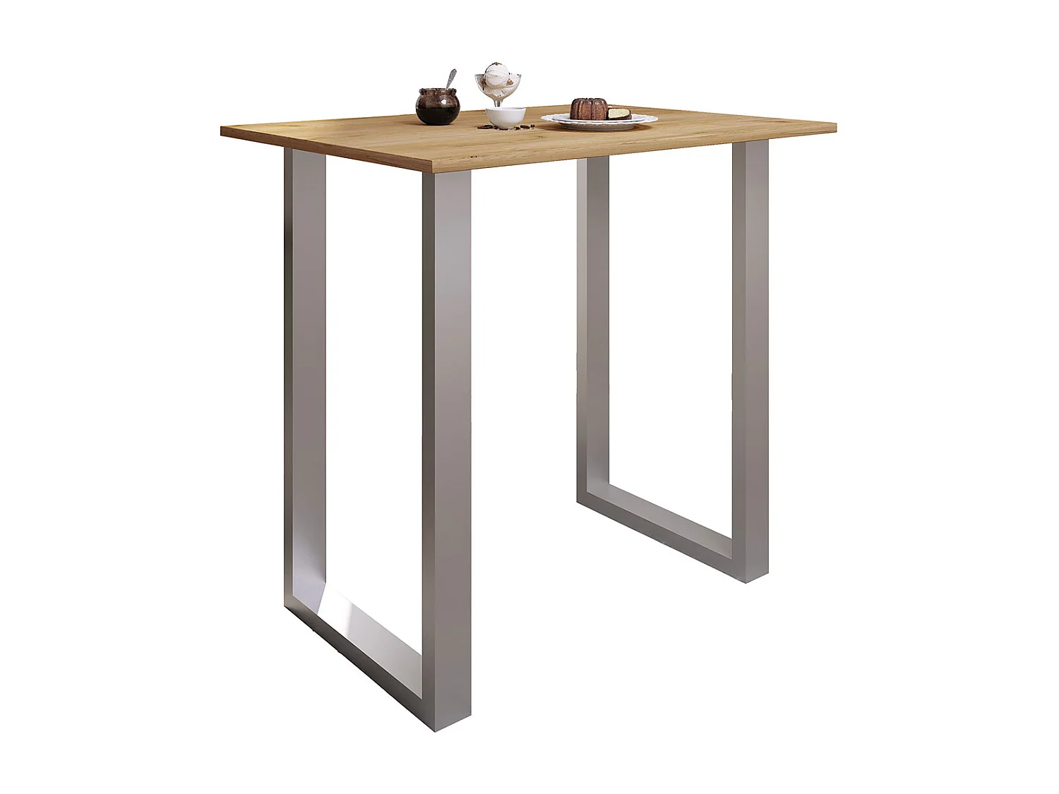 Barbecue Xona Silver / Honey oak H. 102 x W. 110 x D. 80 cm