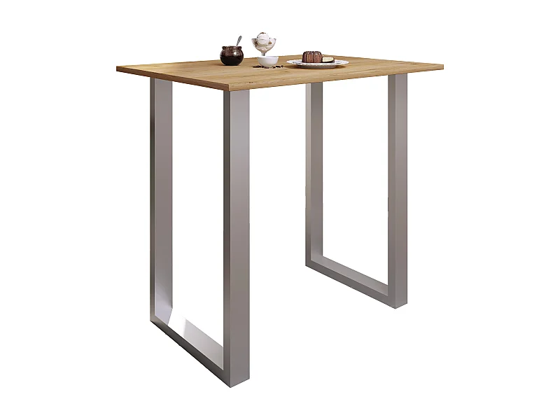 Barbecue Xona Silver / Honey oak H. 102 x W. 110 x D. 80 cm