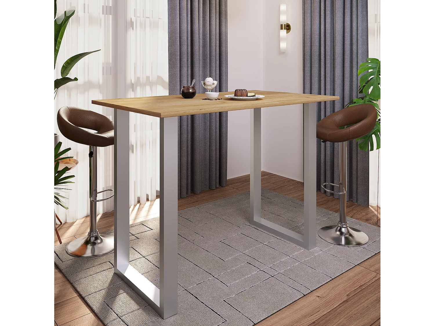 Holz Bartisch Stehtisch Tisch Tresen Xona 140x80