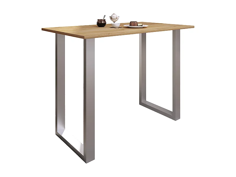 Barbecue Xona Silver / Honey oak H. 102 x W. 140 x D. 80 cm