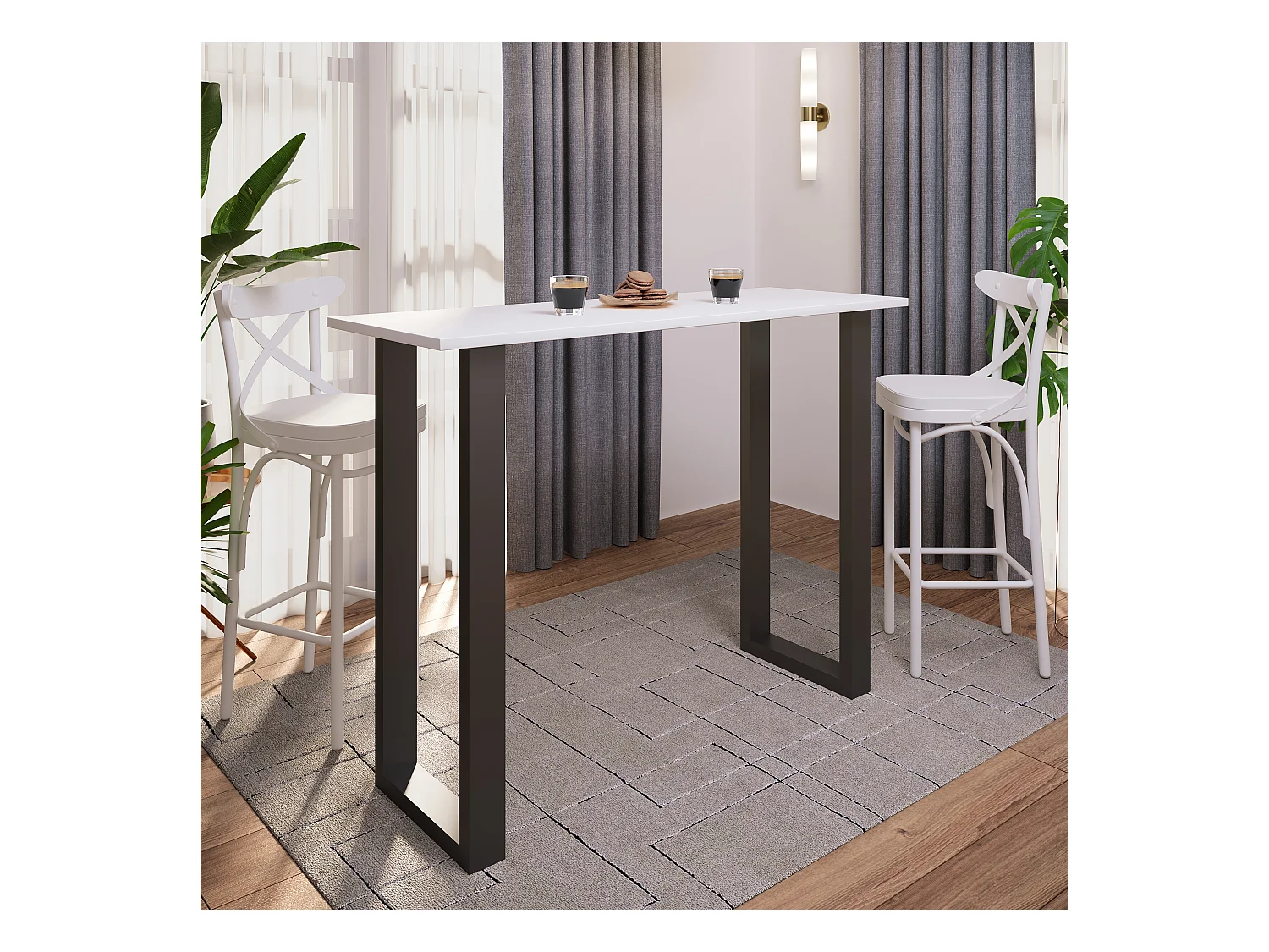 Tavolo da bar in legno Xona 140x50