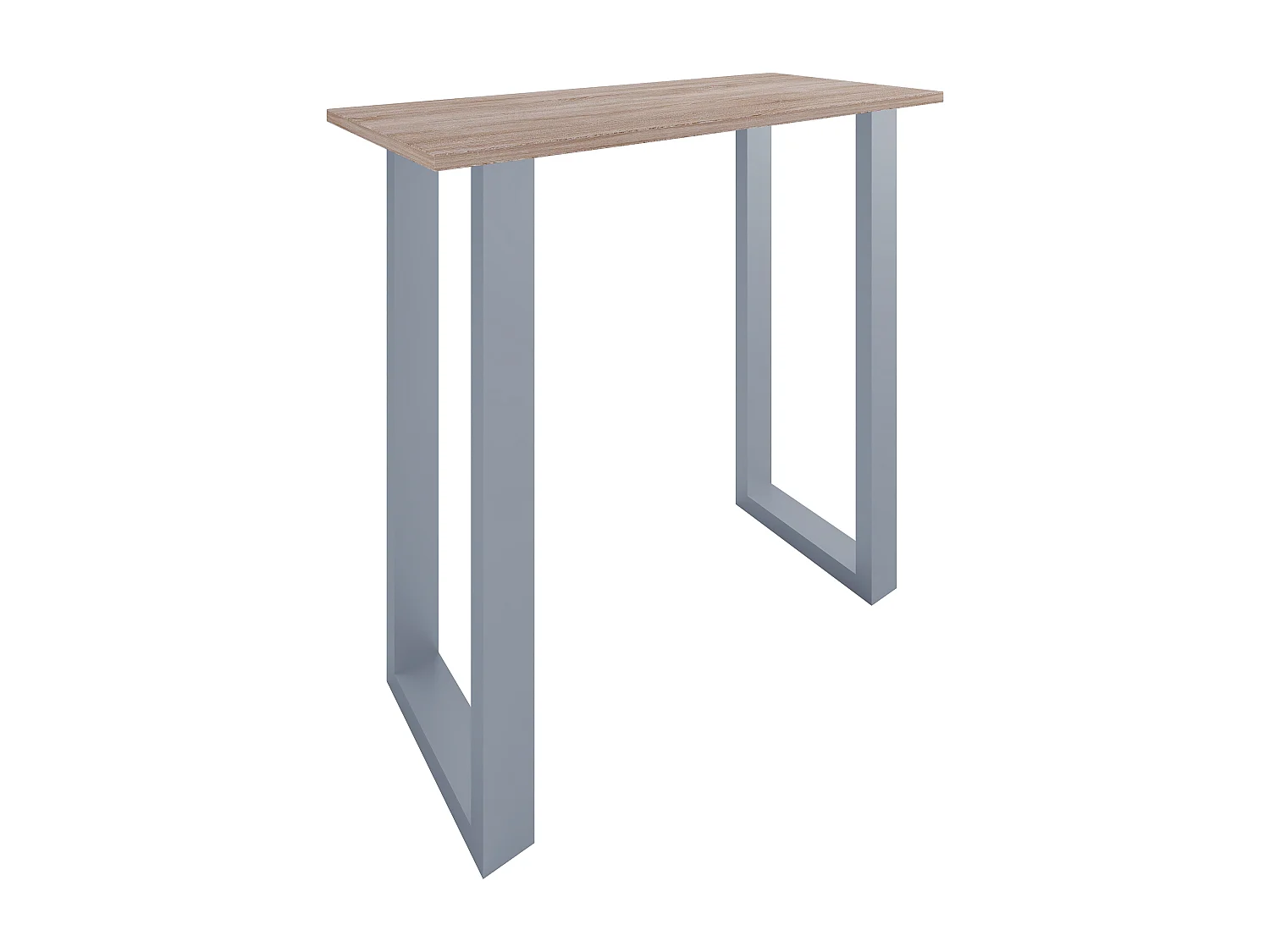 Mesa de bar VCM | Tresen | Mesa em pé | Mesa alta | Mesa de mesa com rolamentos - Xona 110x50 cm (Prata / Sonoma Oak)