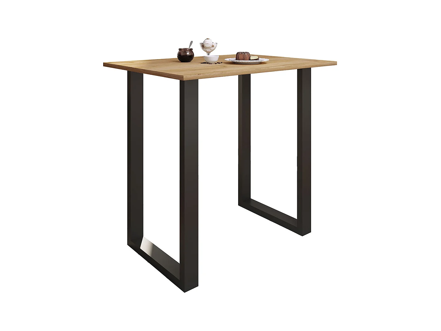 Barbecue Xona Black / Honey oak H. 102 x W. 110 x D. 80 cm