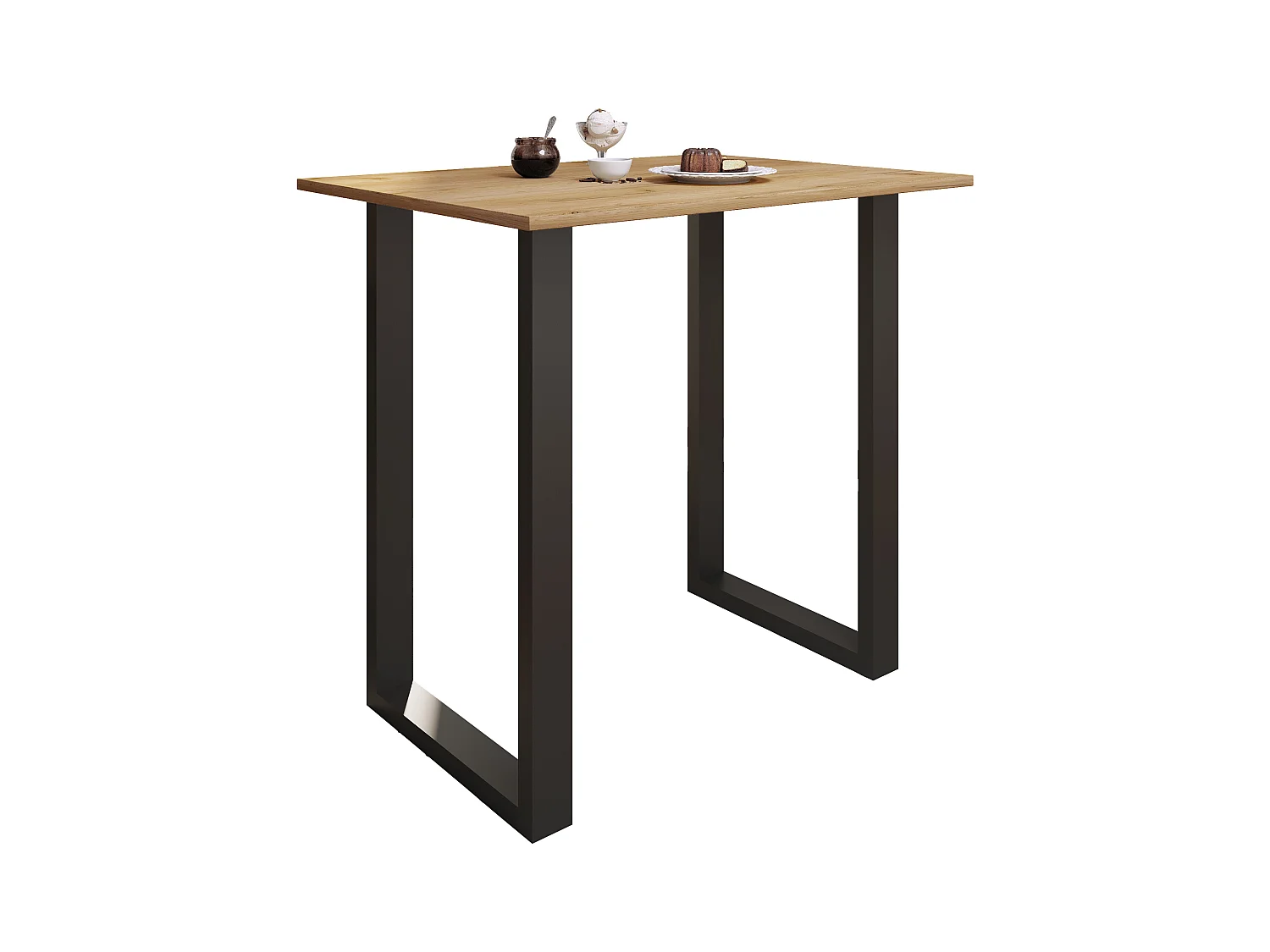 Barbecue Xona Black / Honey oak H. 102 x W. 110 x D. 80 cm