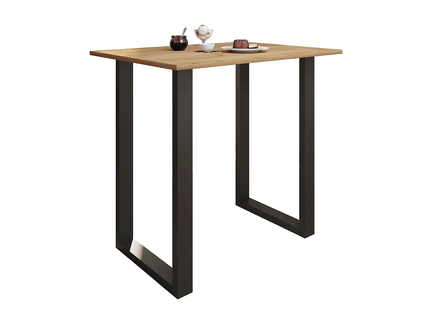 Barbecue Xona Black / Honey oak H. 102 x W. 110 x D. 80 cm