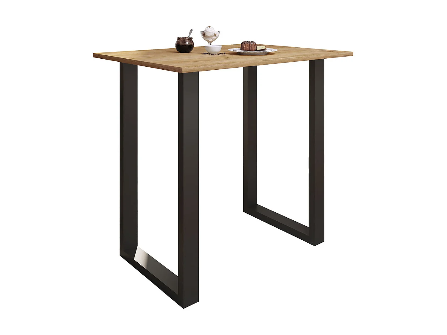 Barbecue Xona Black / Honey oak H. 102 x W. 110 x D. 80 cm