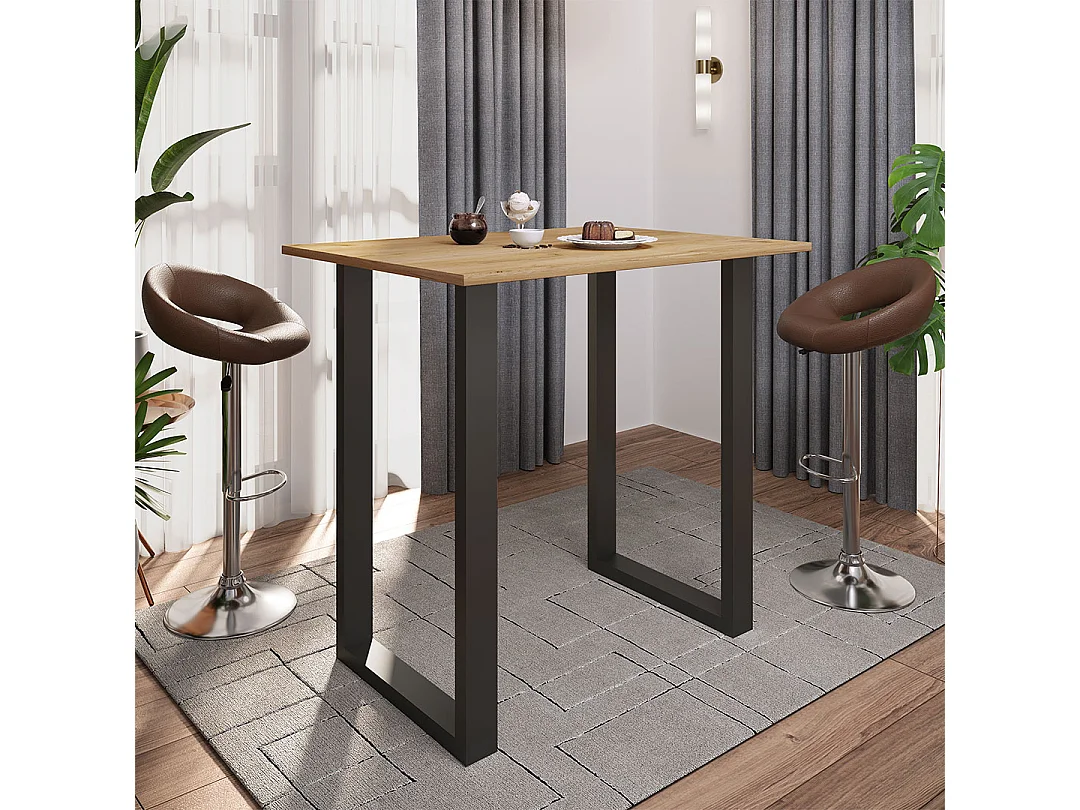 Barbecue Xona Black / Honey oak H. 102 x W. 110 x D. 80 cm