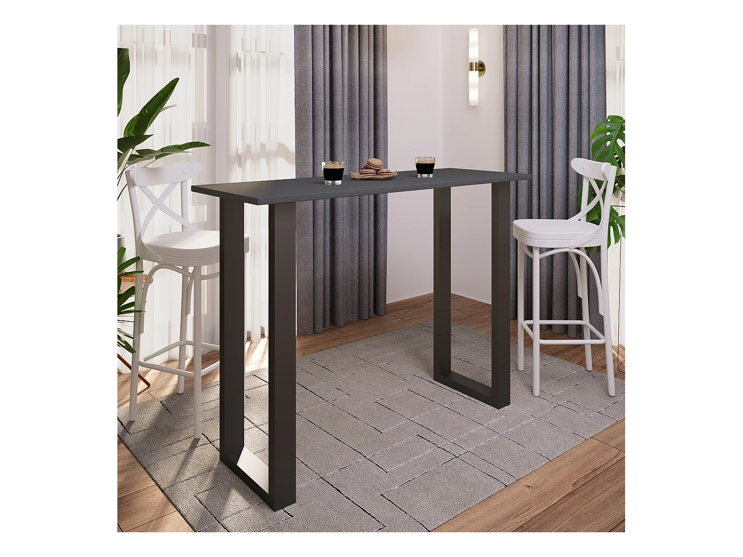 Barbecue Xona Black / Anthracite H. 102 x W. 140 x D. 50 cm