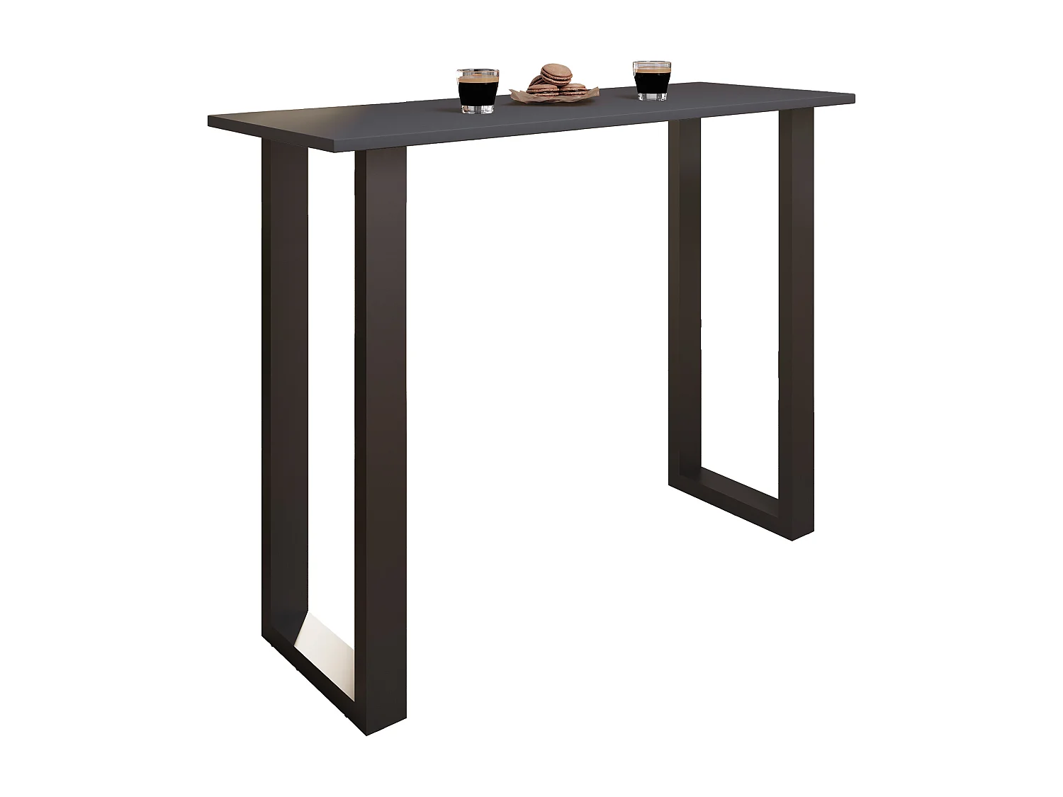 Mesa VCM Bar | Tresen | Mesa em pé | Mesa alta | Mesa Bartresen - Xona 140x50 cm (Preto / Antracite)