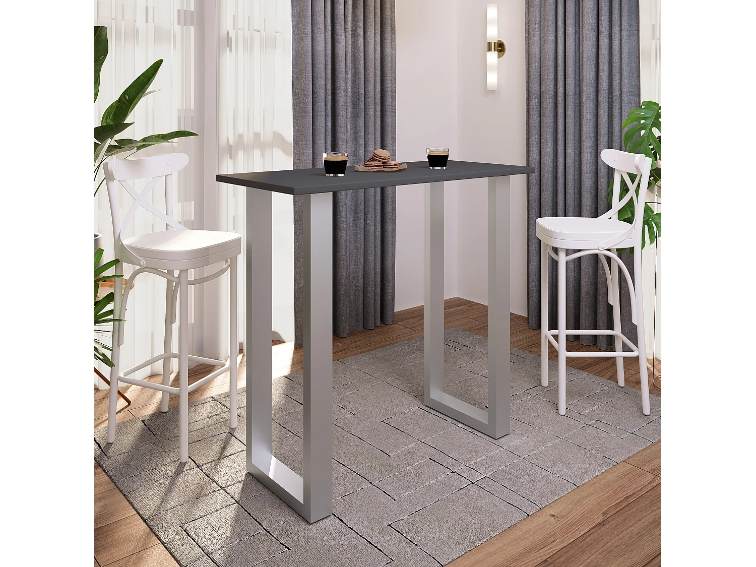 Barbecue Xona Silver / Anthracite H. 102 x W. 110 x D. 50 cm