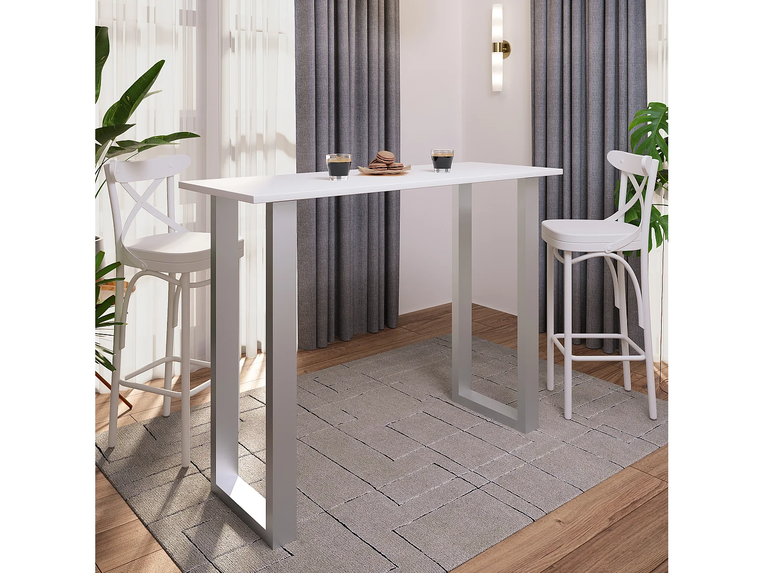 Houten bar tafel staande tafel Xona 140x50