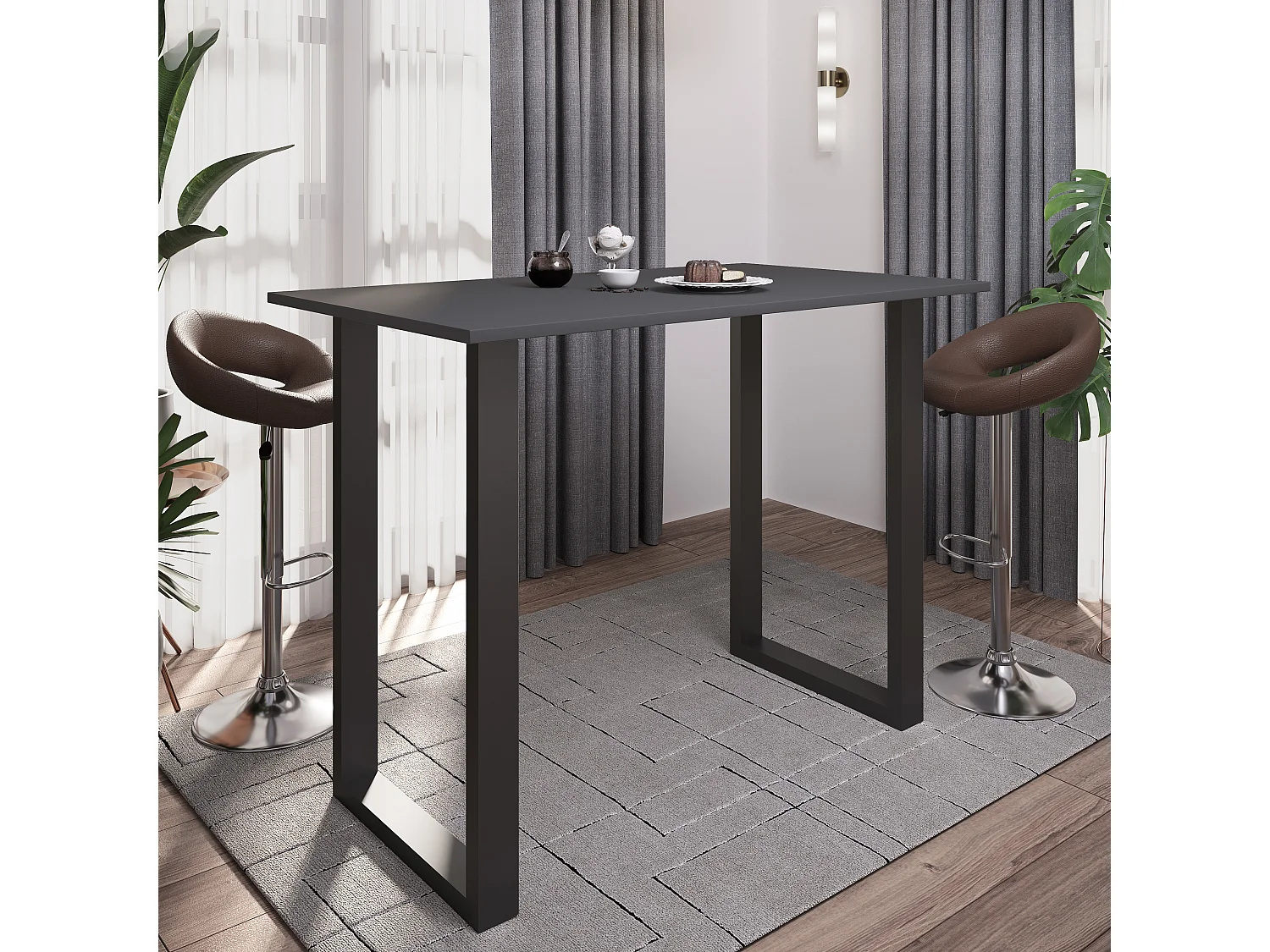 Barbecue Xona Black / Anthracite H. 102 x W. 140 x D. 80 cm