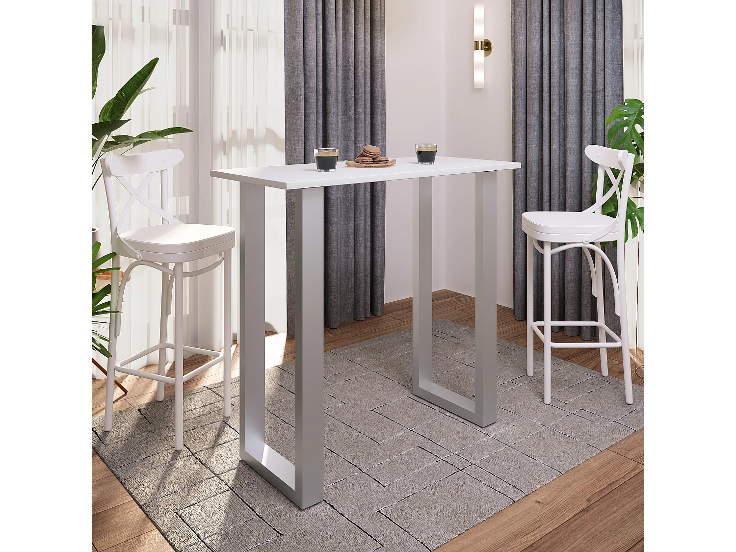 Barbecue Xona Silver / White H. 102 x W. 110 x D. 50 cm