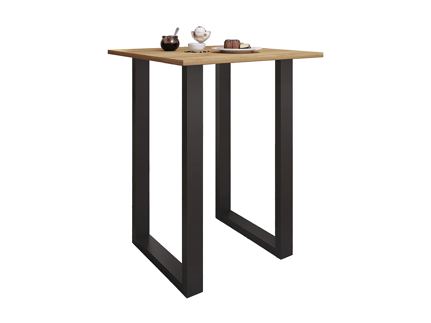 Barbecue Xona Black / Honey oak H. 102 x W. 80 x D. 80 cm