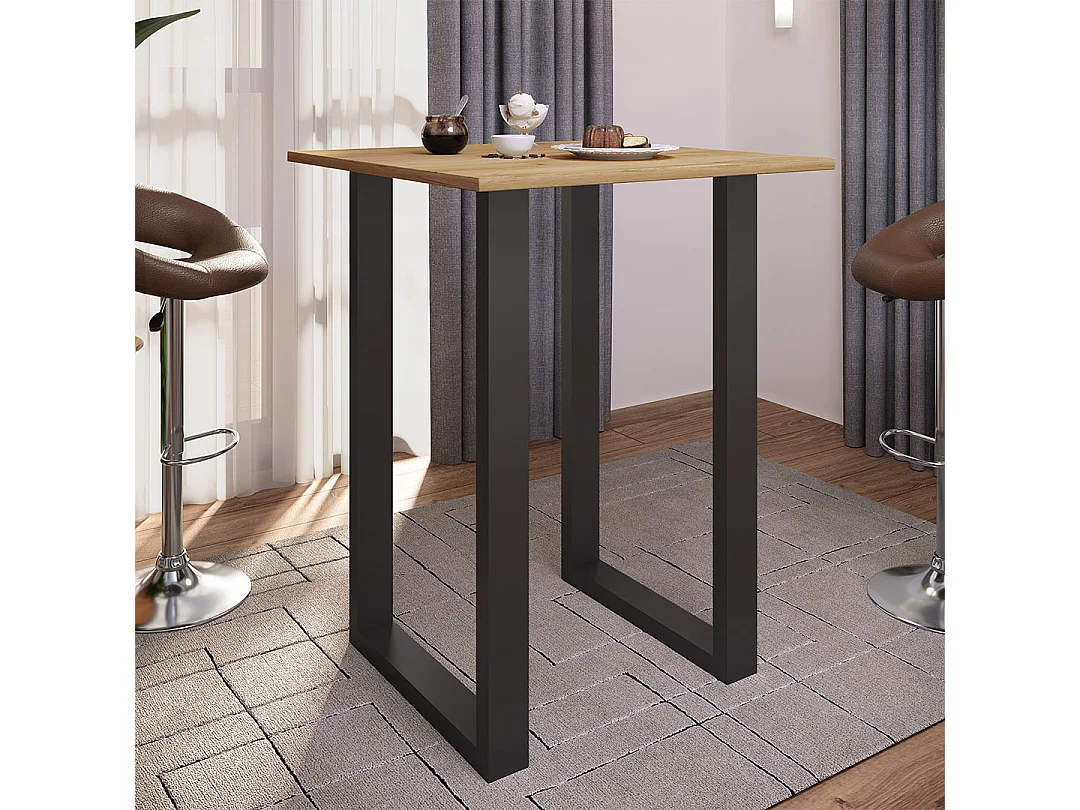 Barbecue Xona Black / Honey oak H. 102 x W. 80 x D. 80 cm