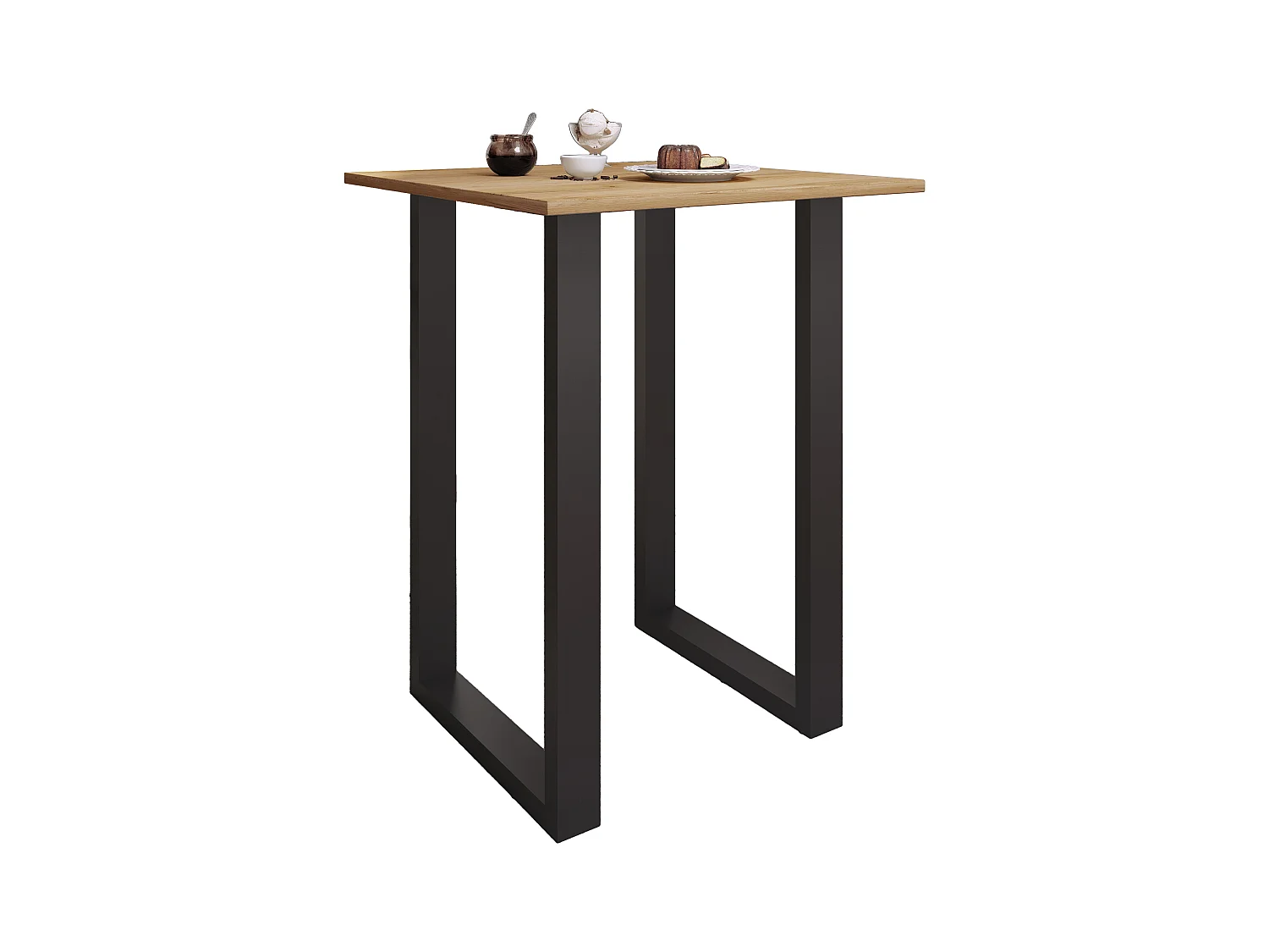 Barbecue Xona Black / Honey oak H. 102 x W. 80 x D. 80 cm