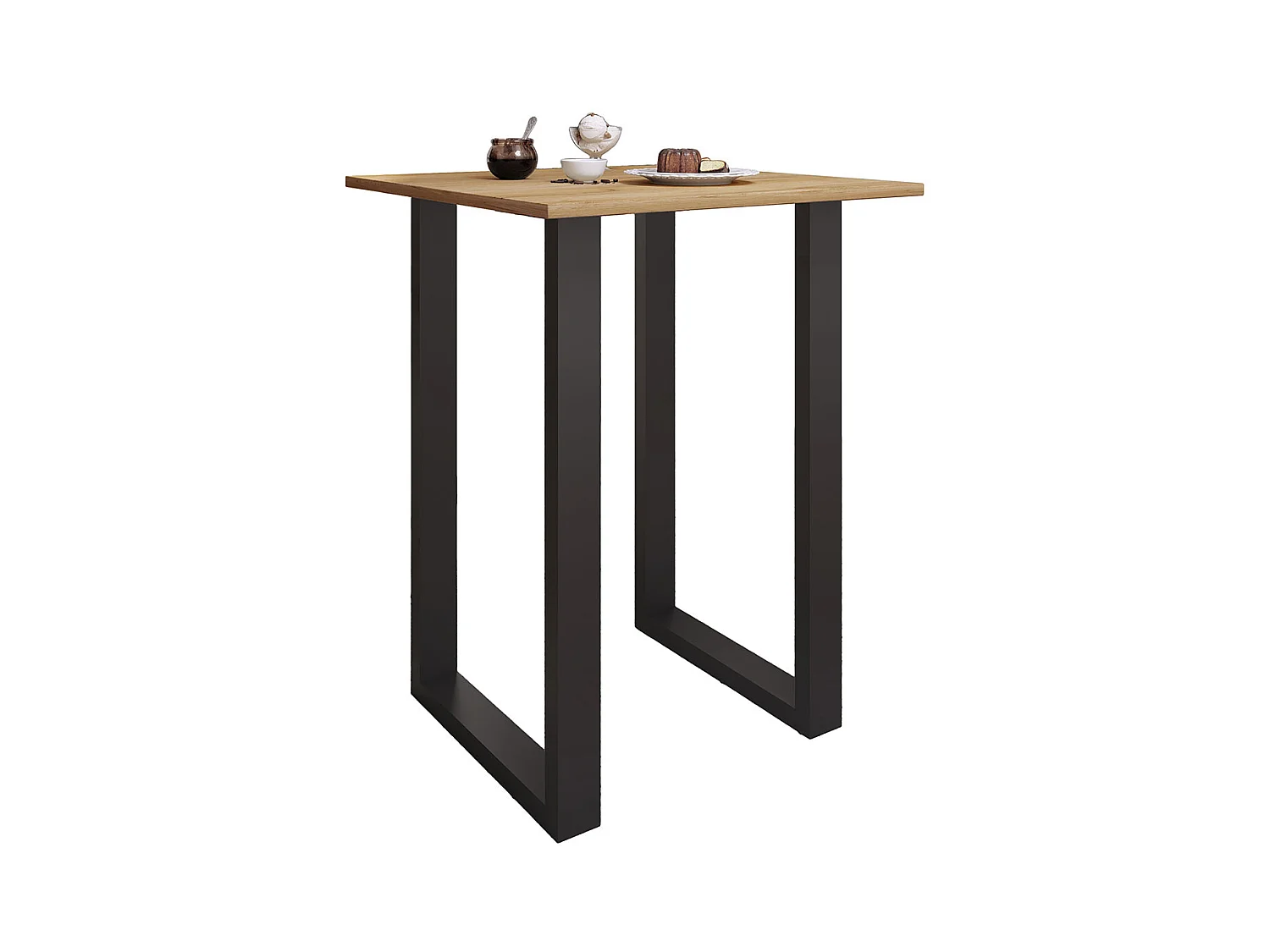 Barbecue Xona Black / Honey oak H. 102 x W. 80 x D. 80 cm